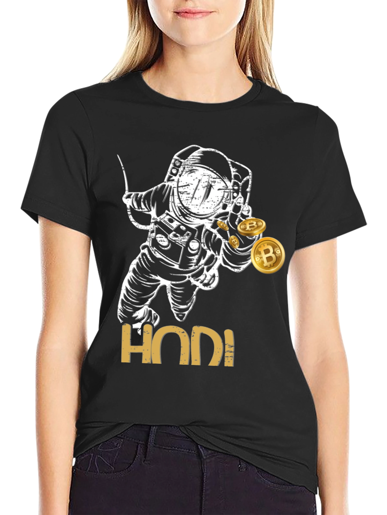 HODL Astronaut Bitcoin T-Shirt - Crypto Investor Tee