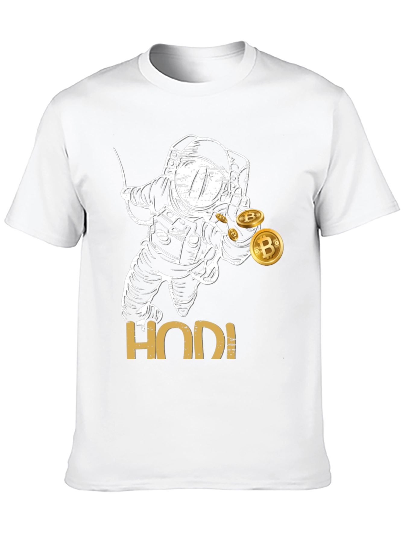 HODL Astronaut Bitcoin T-Shirt - Crypto Investor Tee