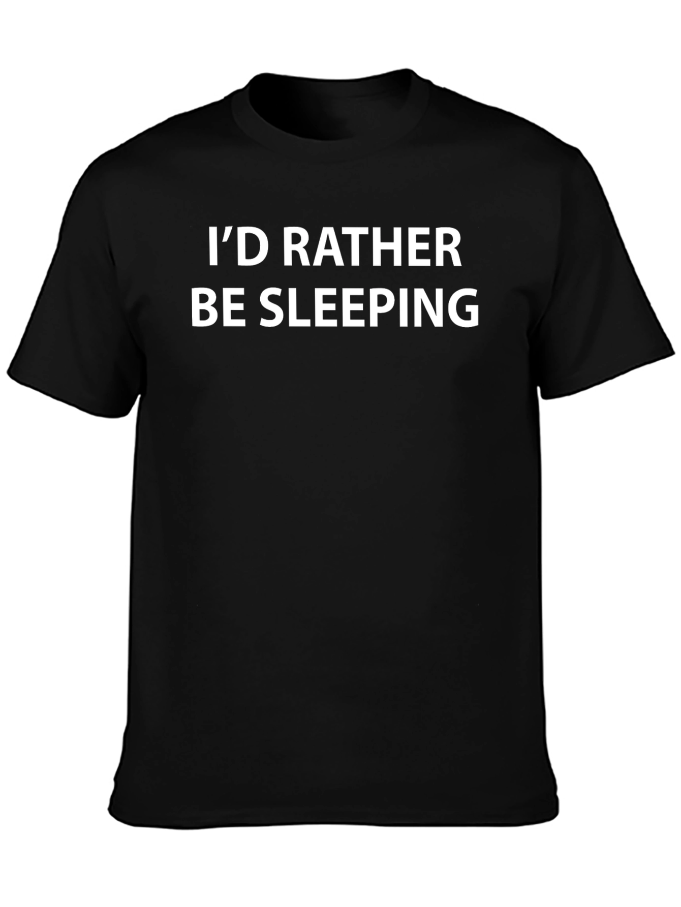 Id Rather Be Sleeping Black Graphic Tee