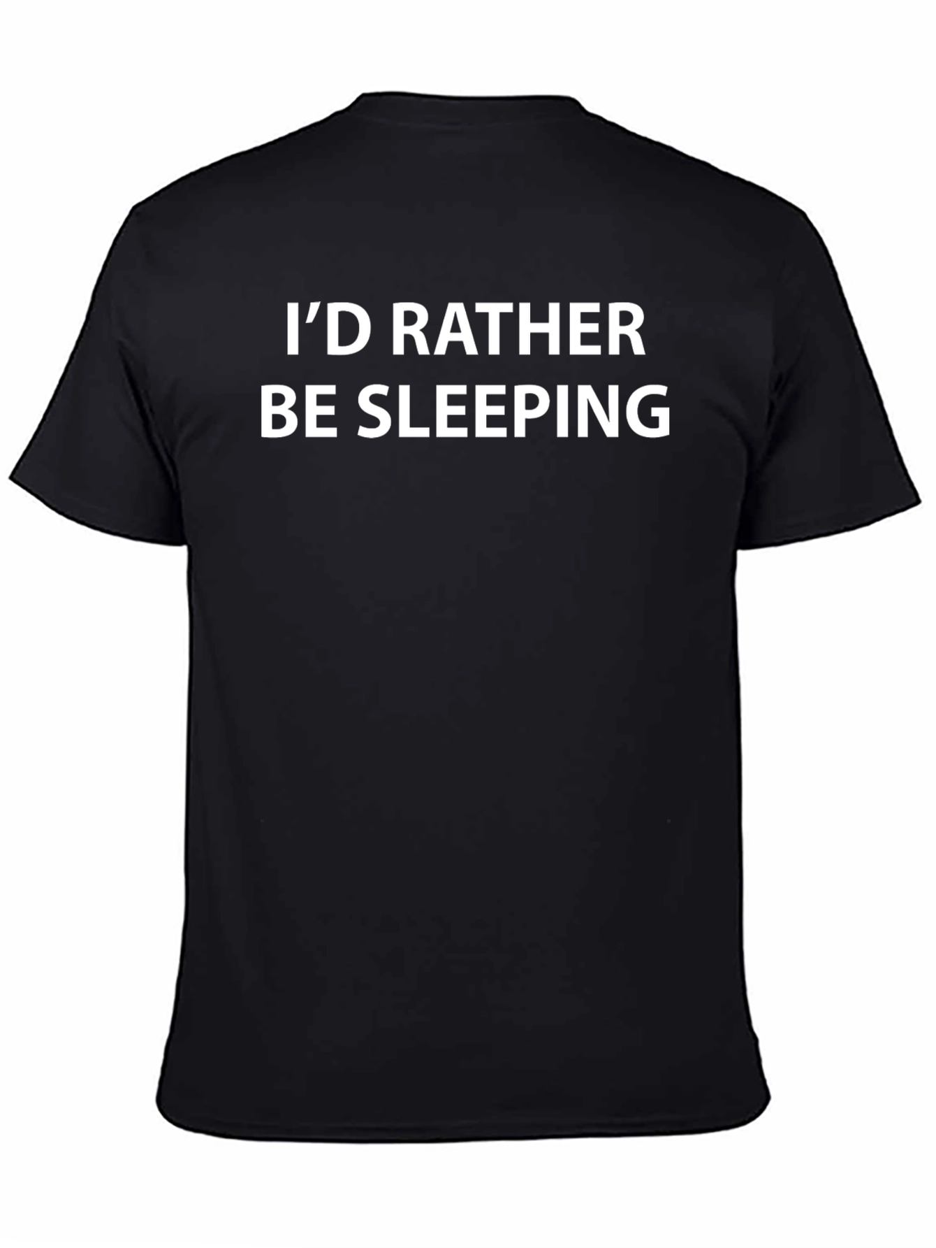 Id Rather Be Sleeping Black Graphic Tee