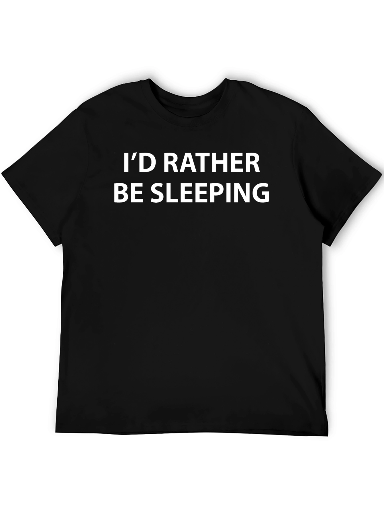 Id Rather Be Sleeping Black Graphic Tee