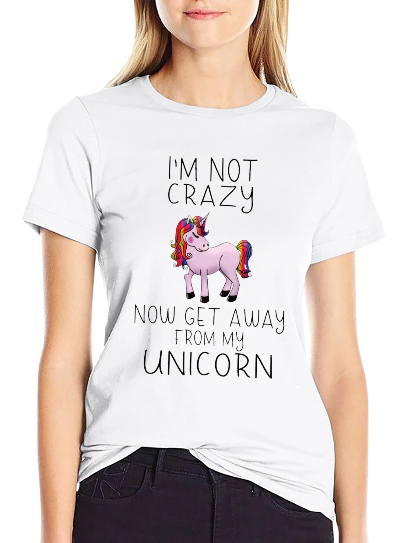 Im Not Crazy Unicorn Graphic T-Shirt