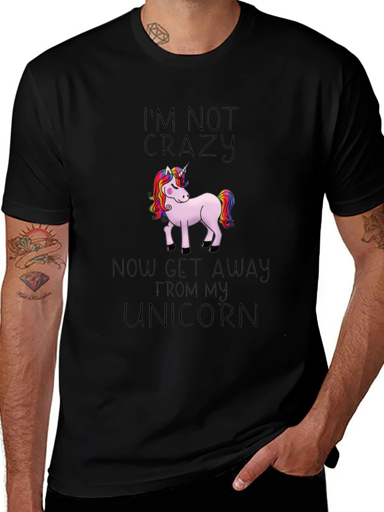 Im Not Crazy Unicorn Graphic T-Shirt