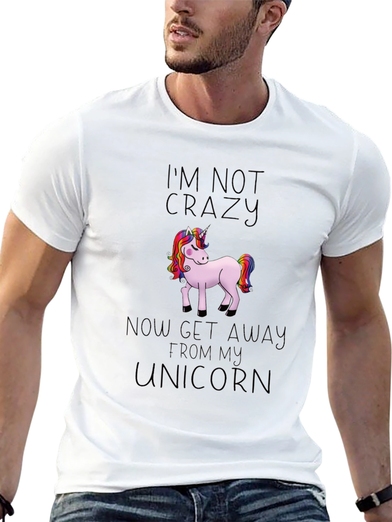 Im Not Crazy Unicorn Graphic T-Shirt