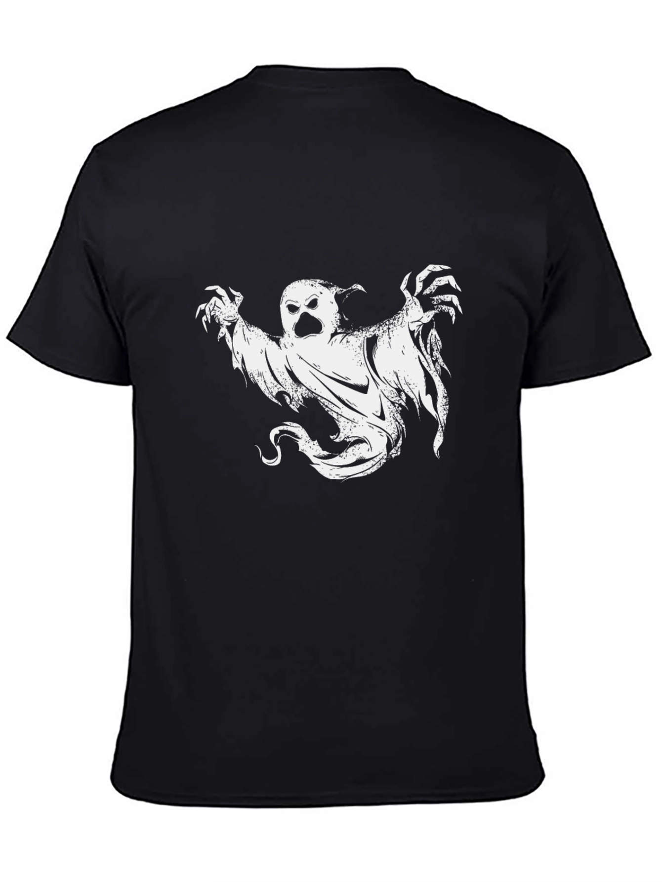 Spooky Ghost Graphic Tee - Black
