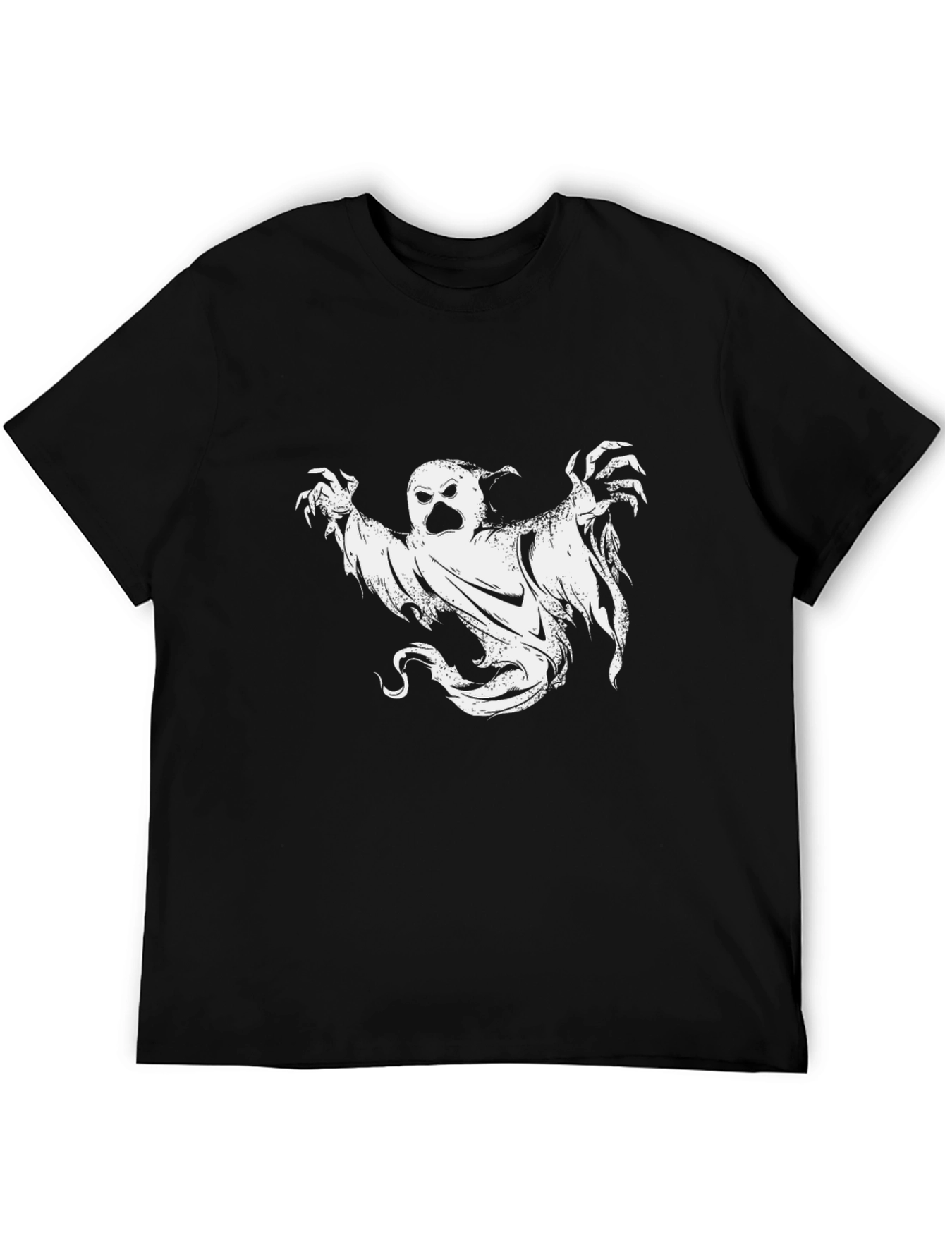 Spooky Ghost Graphic Tee - Black