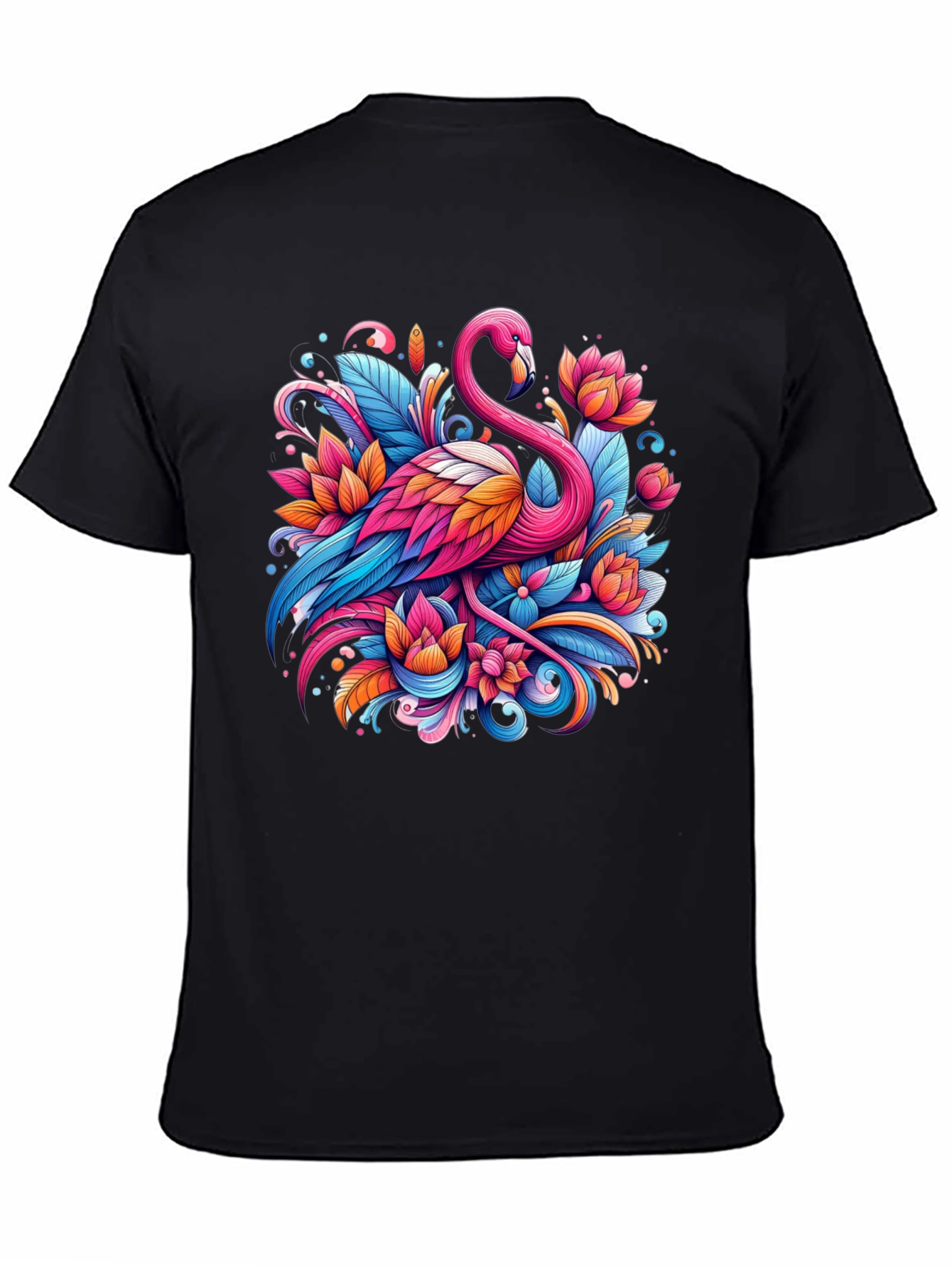 Vibrant Flamingo Graphic Tee - Tropical Art Shirt