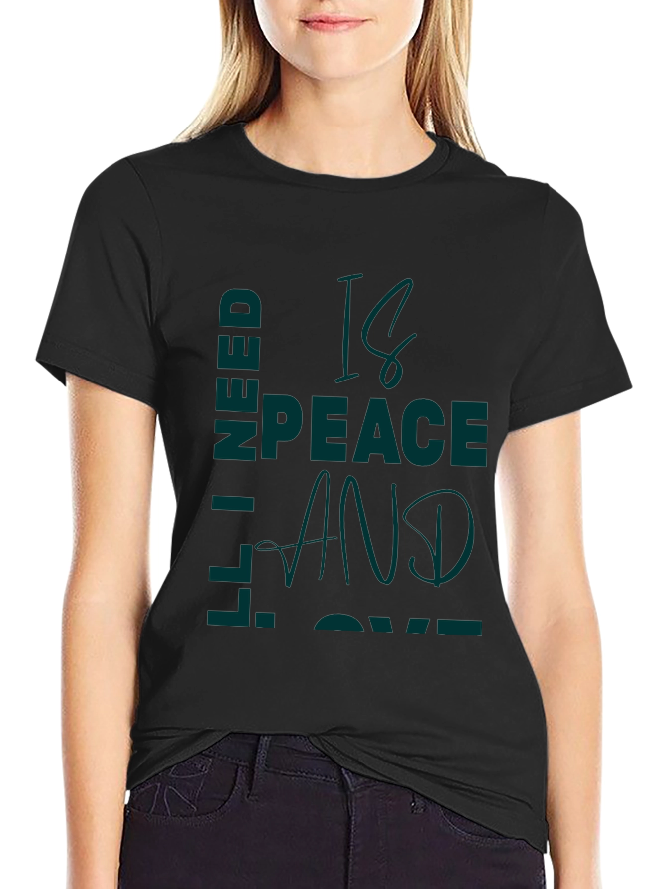 Peace and Love Graphic T-Shirt