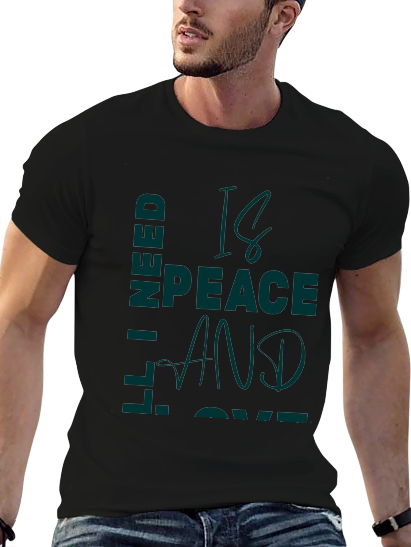 Peace and Love Graphic T-Shirt