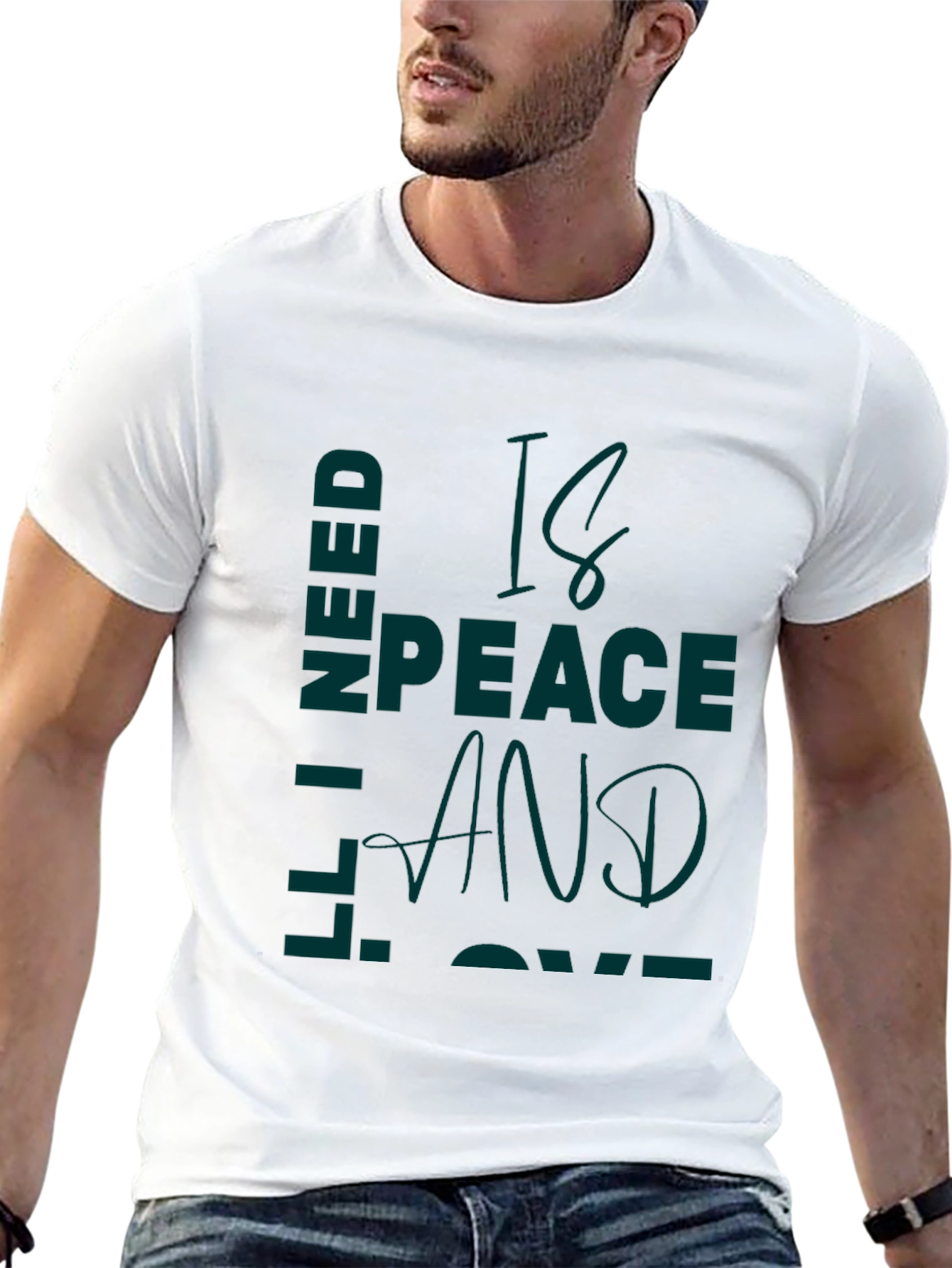 Peace and Love Graphic T-Shirt