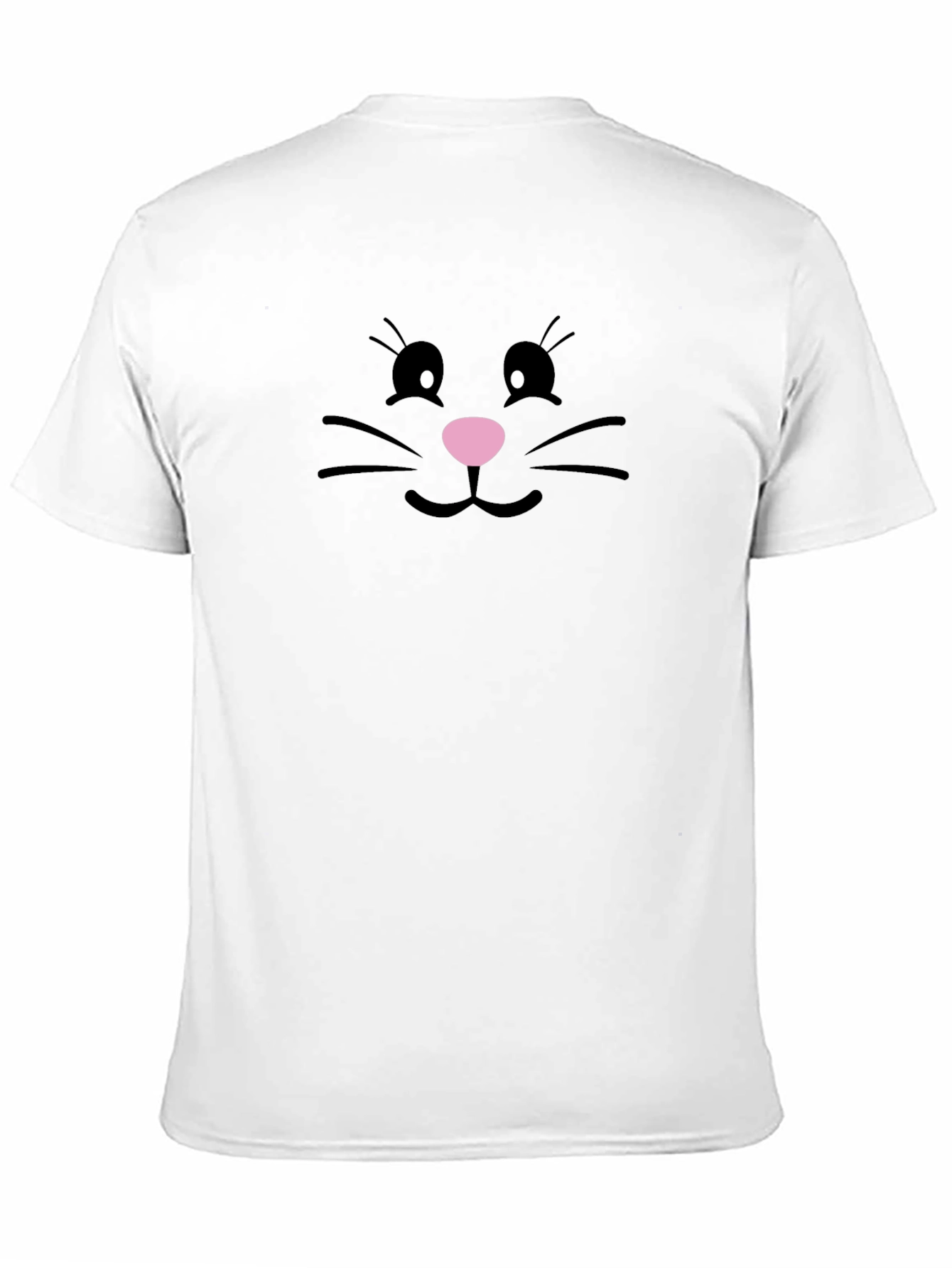 Cute Bunny Face Black T-Shirt