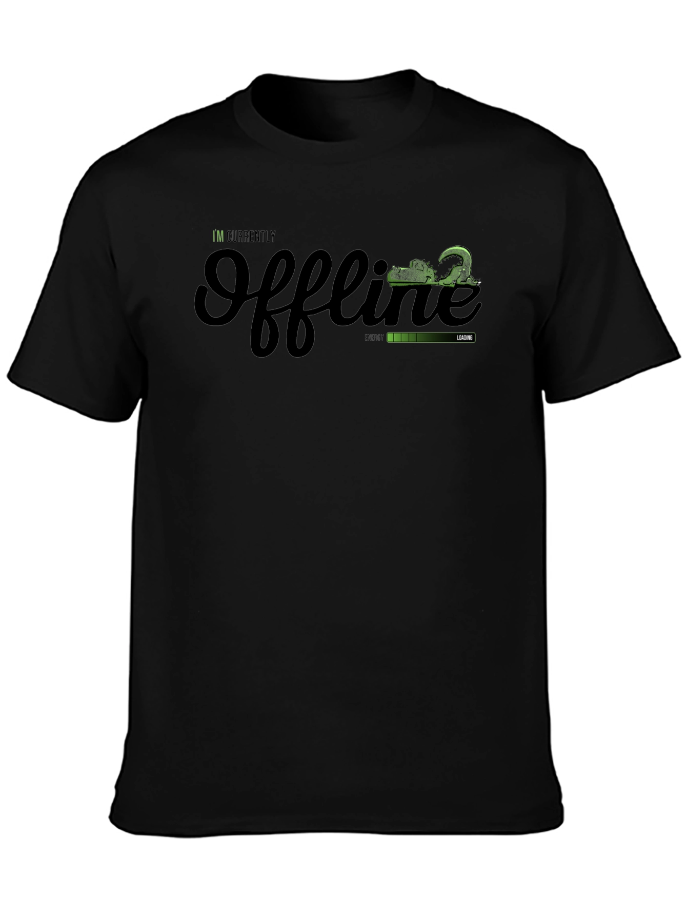 Offline Mode Black T-Shirt - Gamer Humor