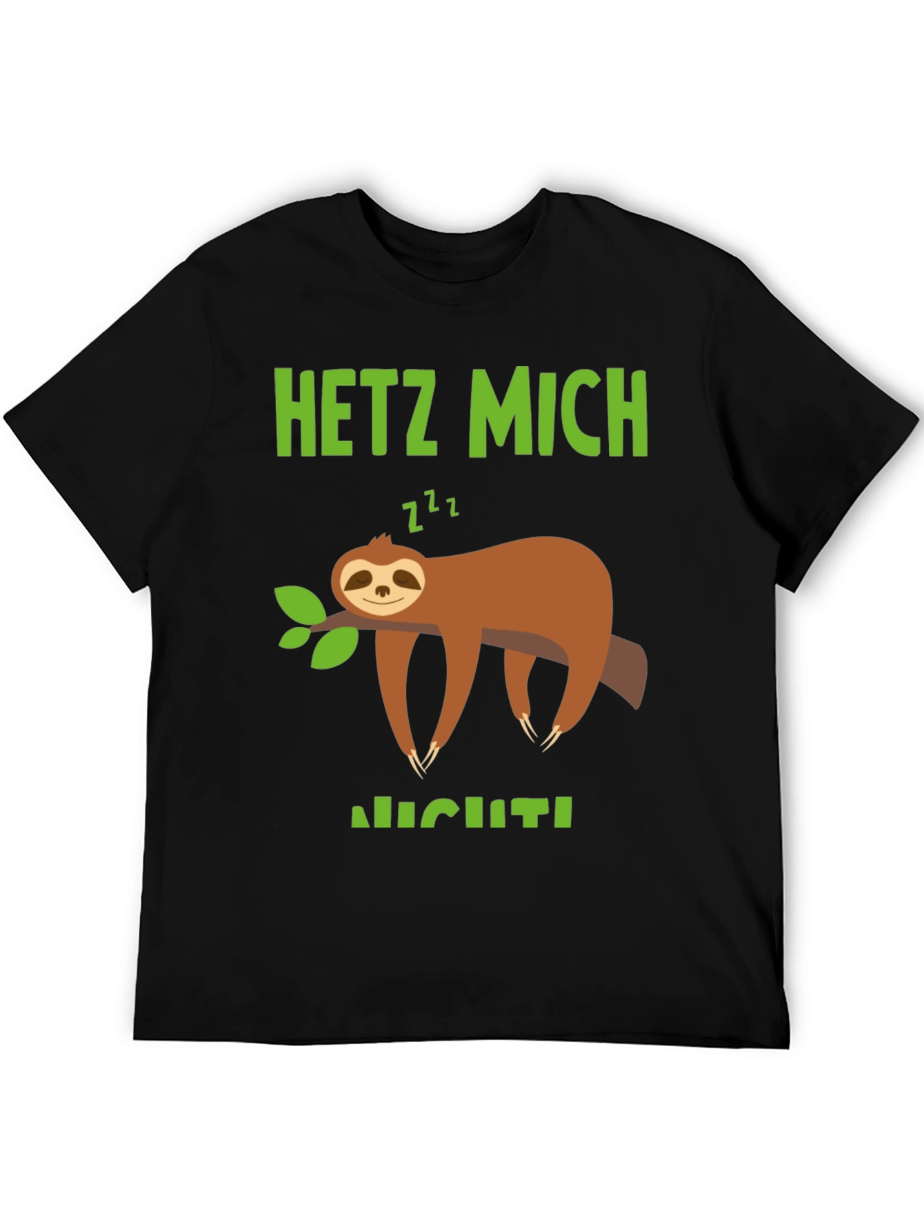 Relaxed Sloth Graphic Tee - Hetz Mich Nicht