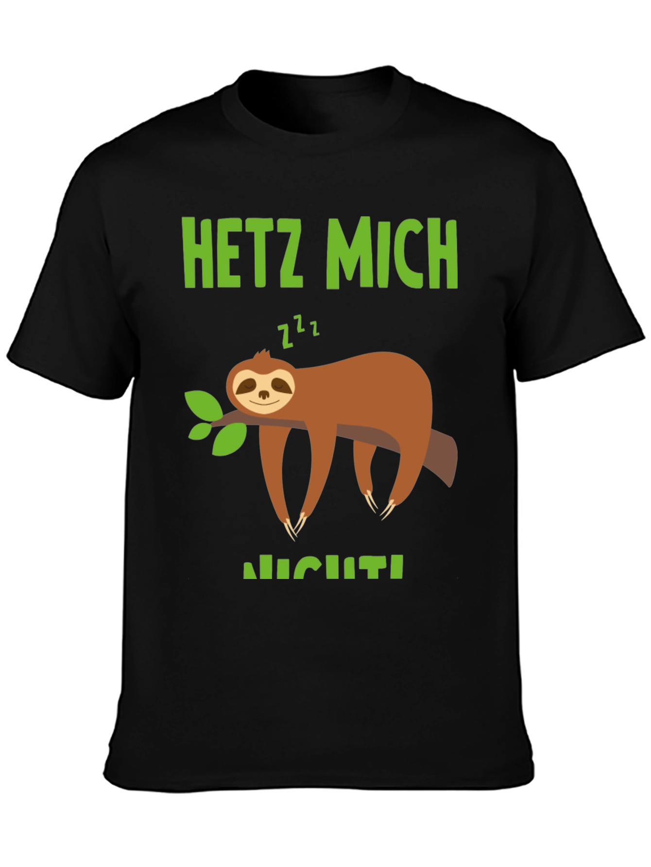 Relaxed Sloth Graphic Tee - Hetz Mich Nicht