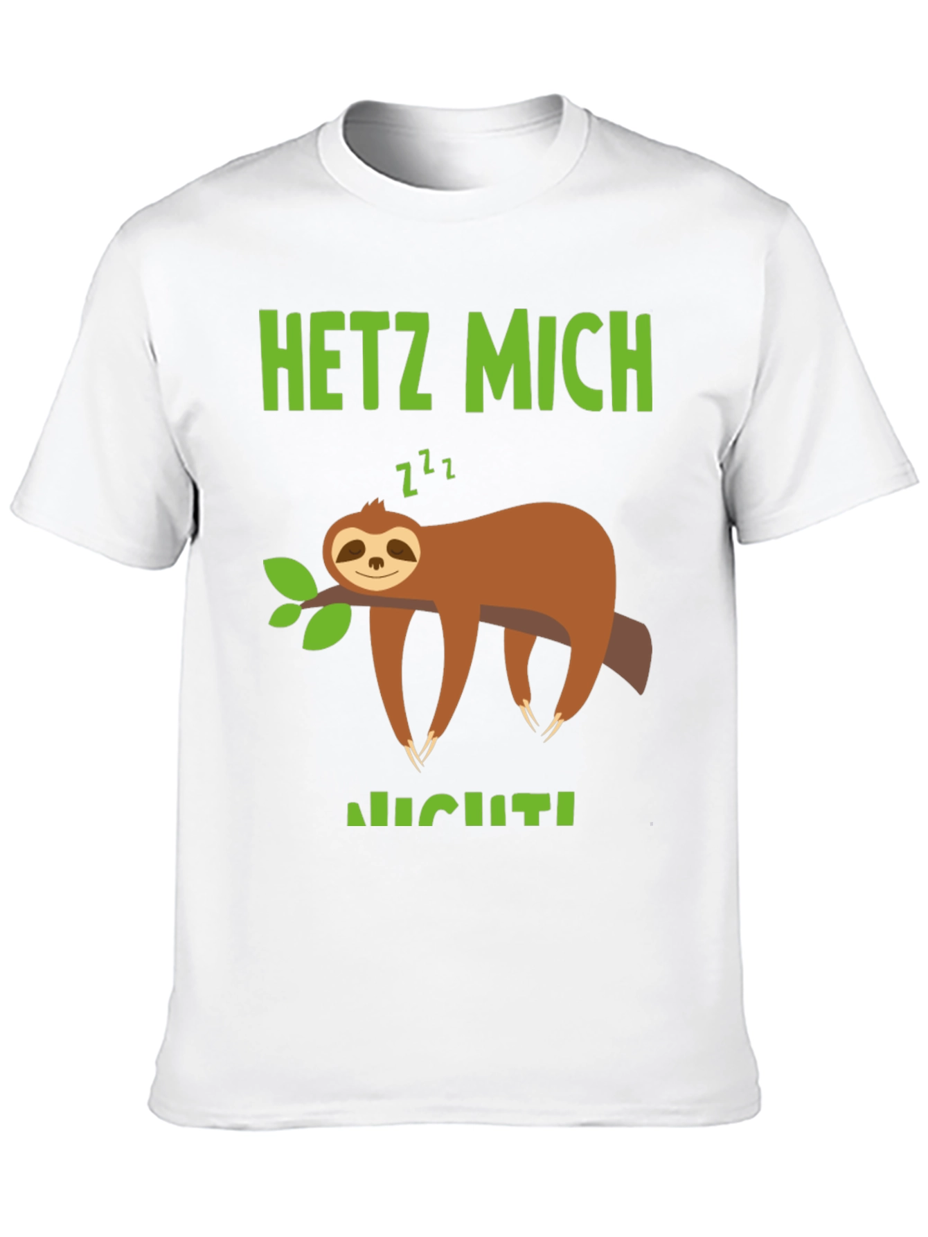 Relaxed Sloth Graphic Tee - Hetz Mich Nicht