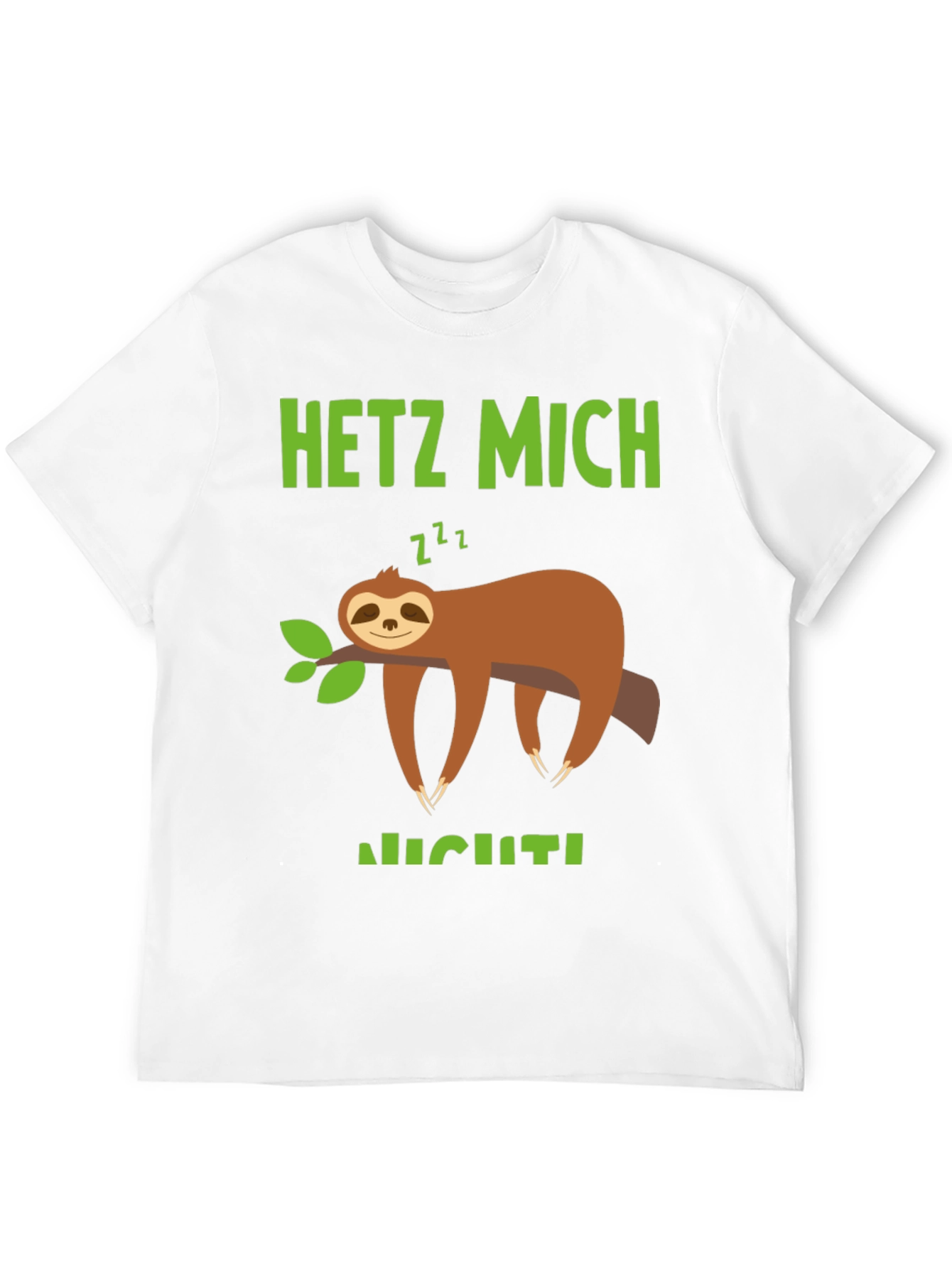 Relaxed Sloth Graphic Tee - Hetz Mich Nicht