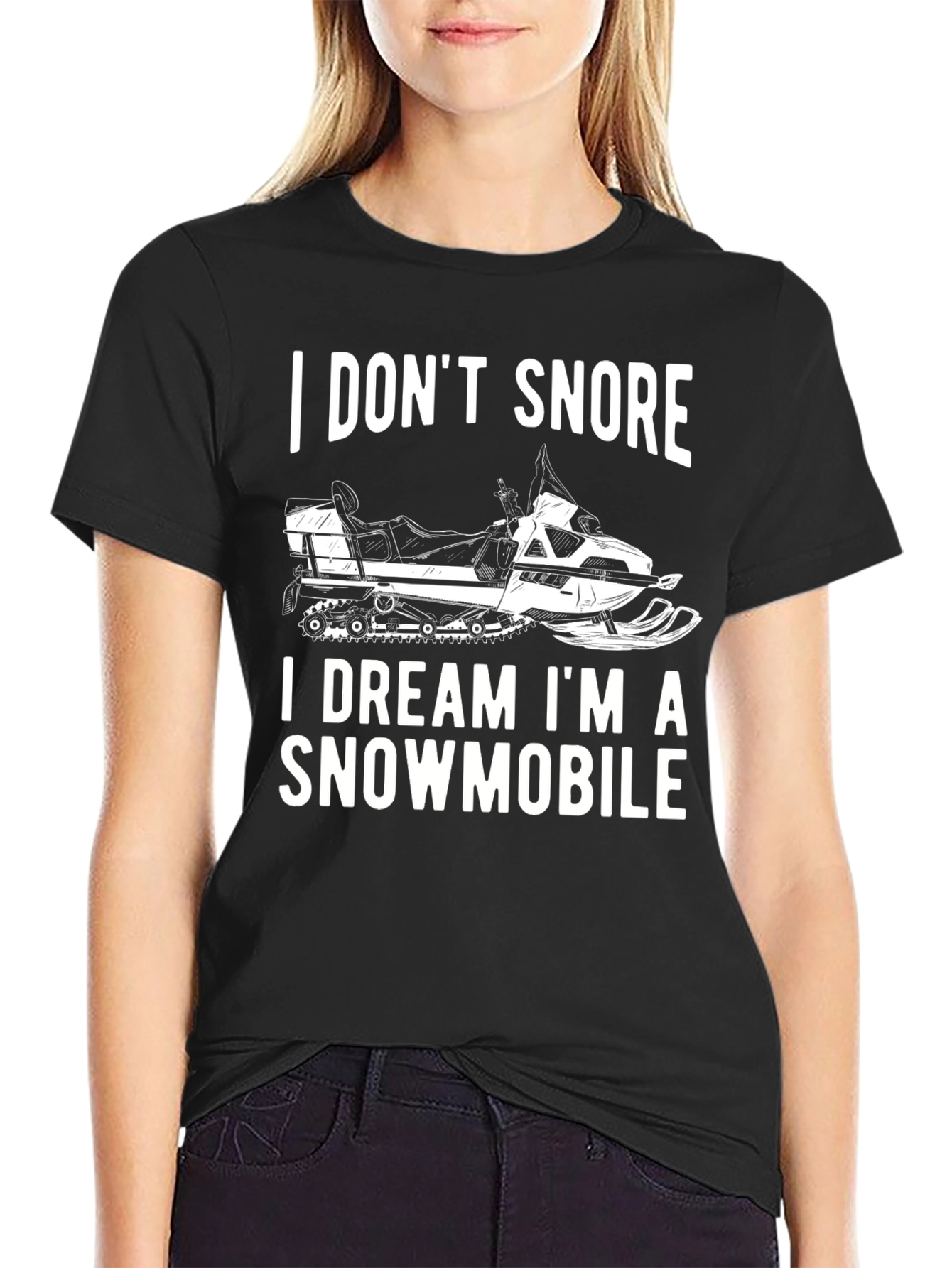 Funny Snowmobile T-Shirt - I Dont Snore