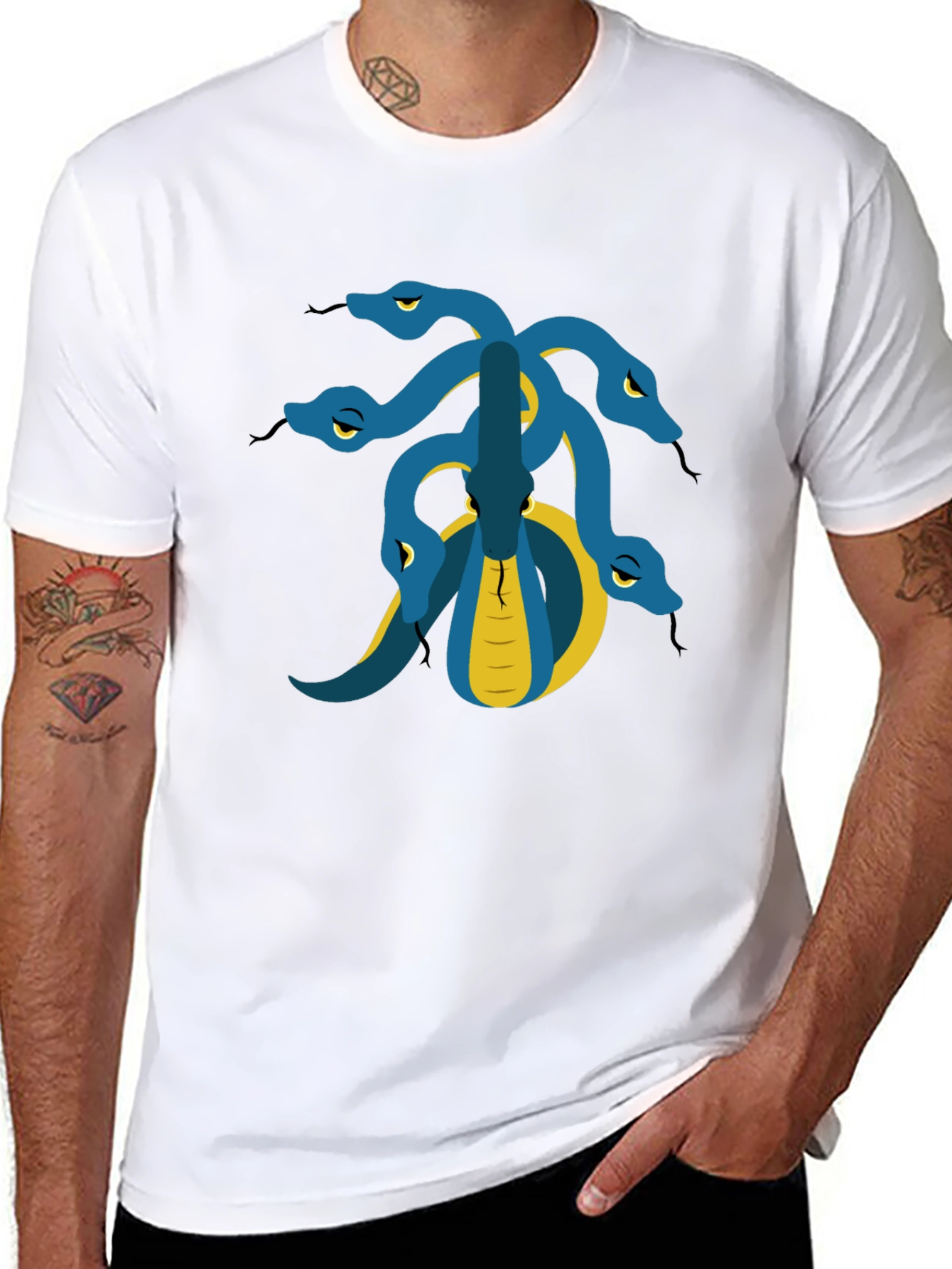 Hydra Graphic Tee - Black Cotton T-Shirt