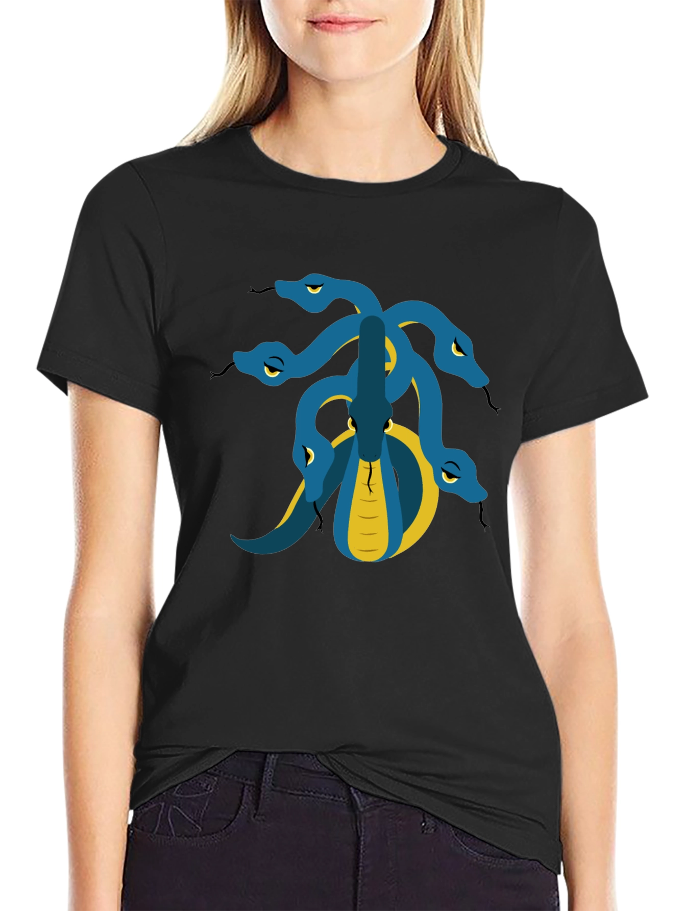 Hydra Graphic Tee - Black Cotton T-Shirt