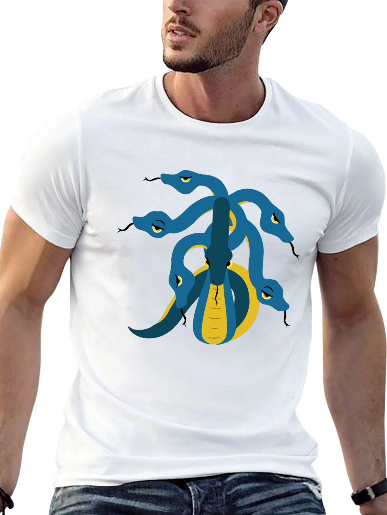 Hydra Graphic Tee - Black Cotton T-Shirt