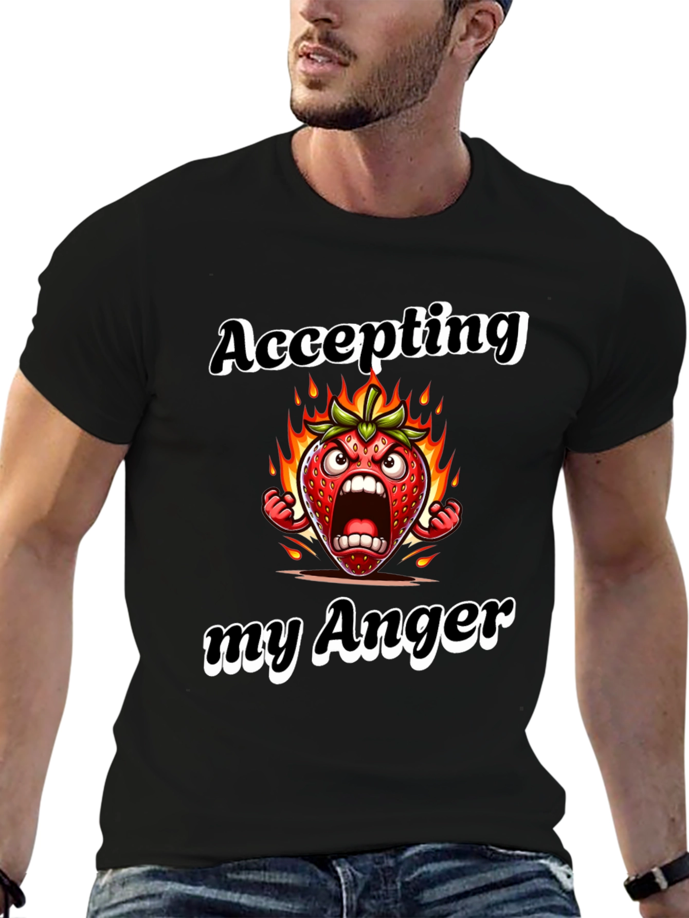 Accepting My Anger T-Shirt Angry Strawberry Tee