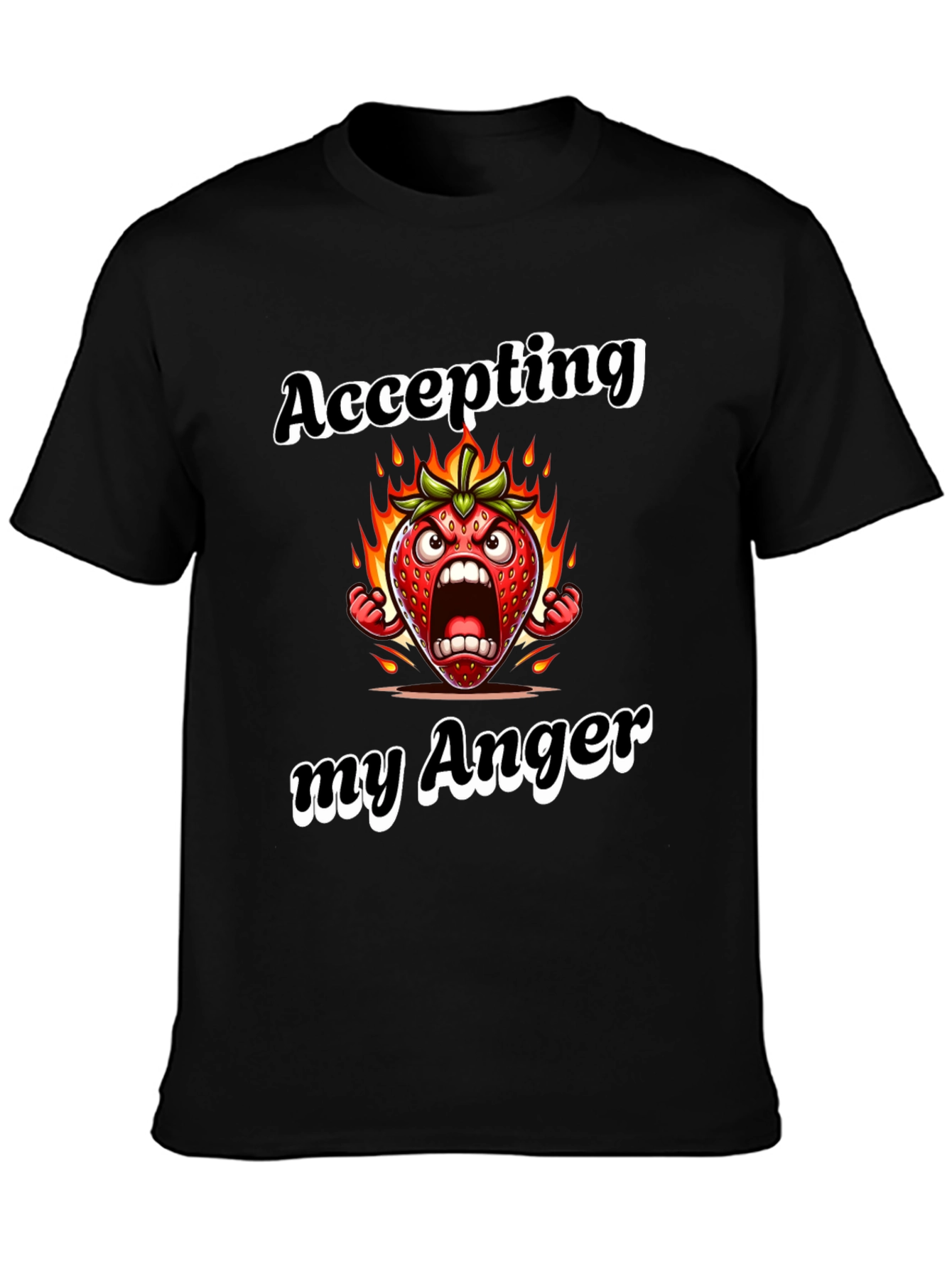 Accepting My Anger T-Shirt Angry Strawberry Tee