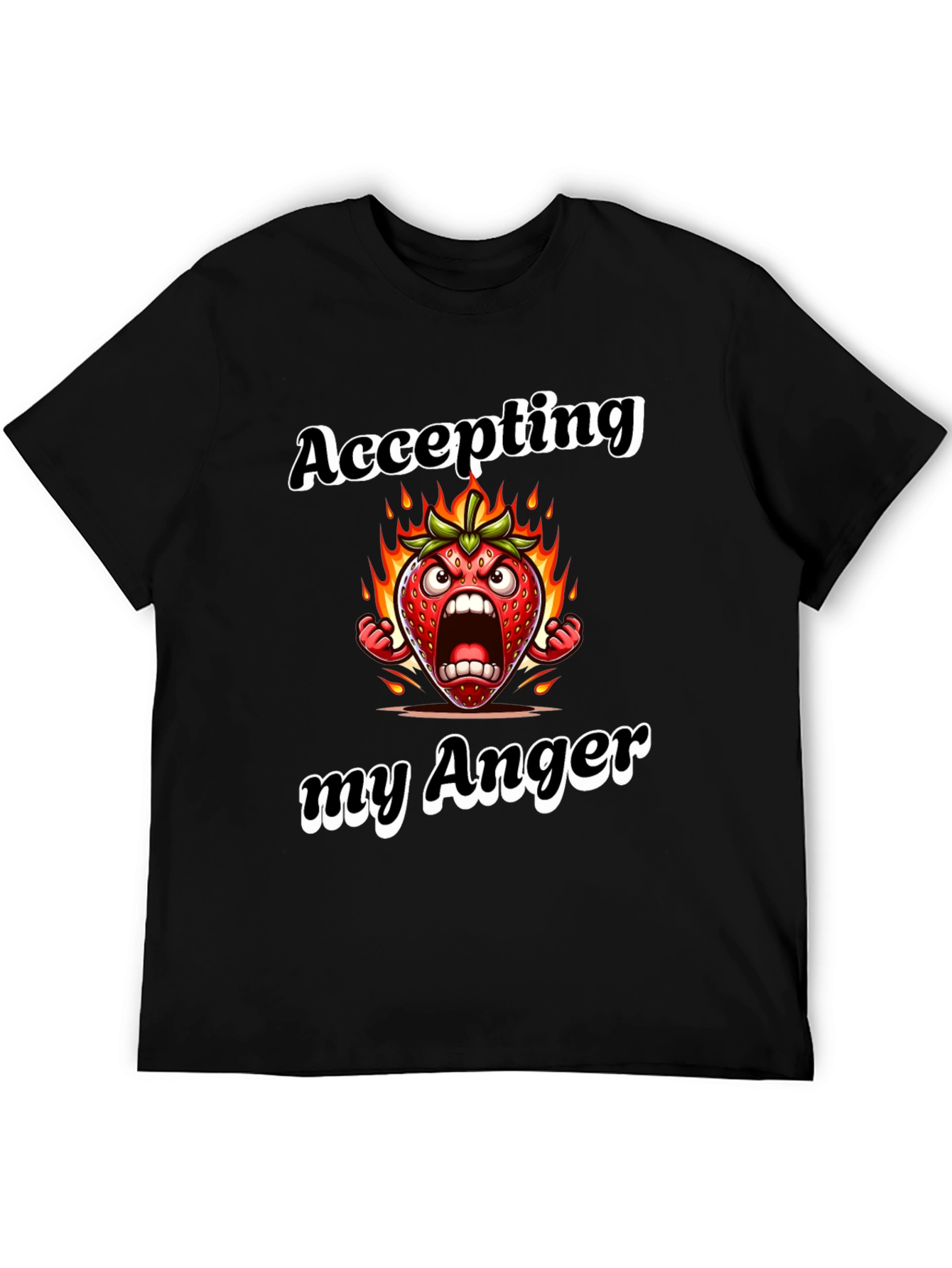 Accepting My Anger T-Shirt Angry Strawberry Tee