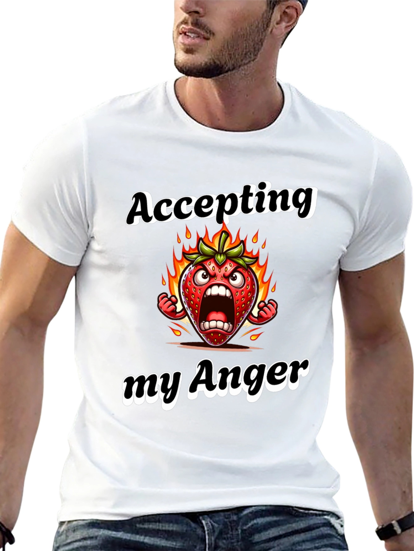 Accepting My Anger T-Shirt Angry Strawberry Tee