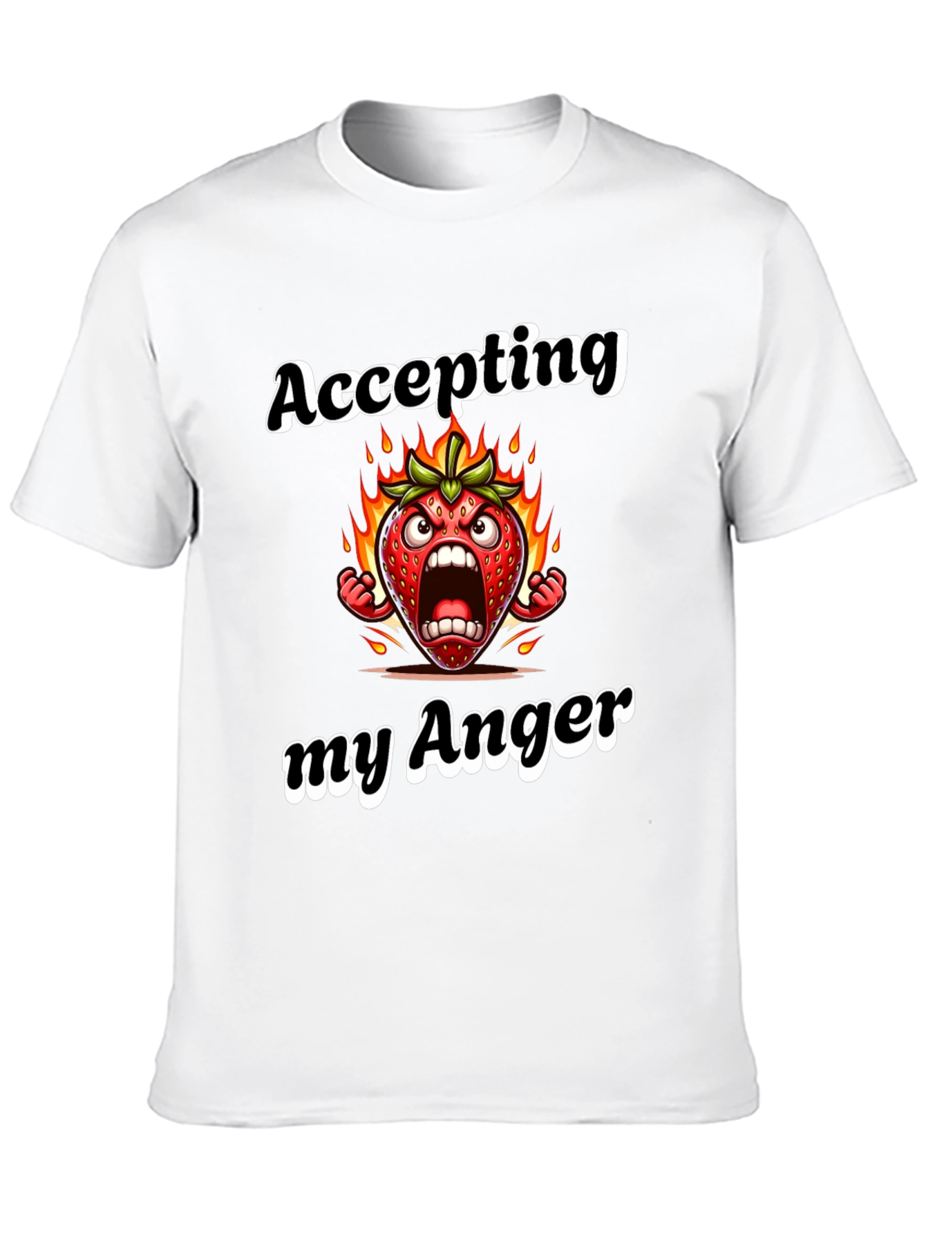 Accepting My Anger T-Shirt Angry Strawberry Tee