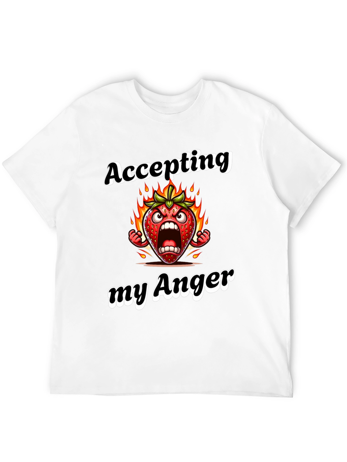 Accepting My Anger T-Shirt Angry Strawberry Tee