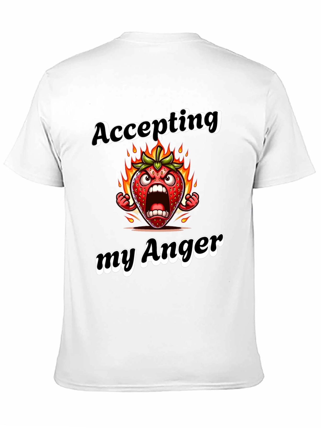 Accepting My Anger T-Shirt Angry Strawberry Tee