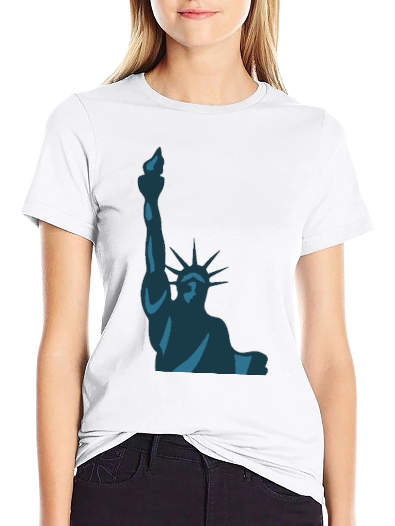 Liberty Graphic Tee - Black Cotton T-Shirt