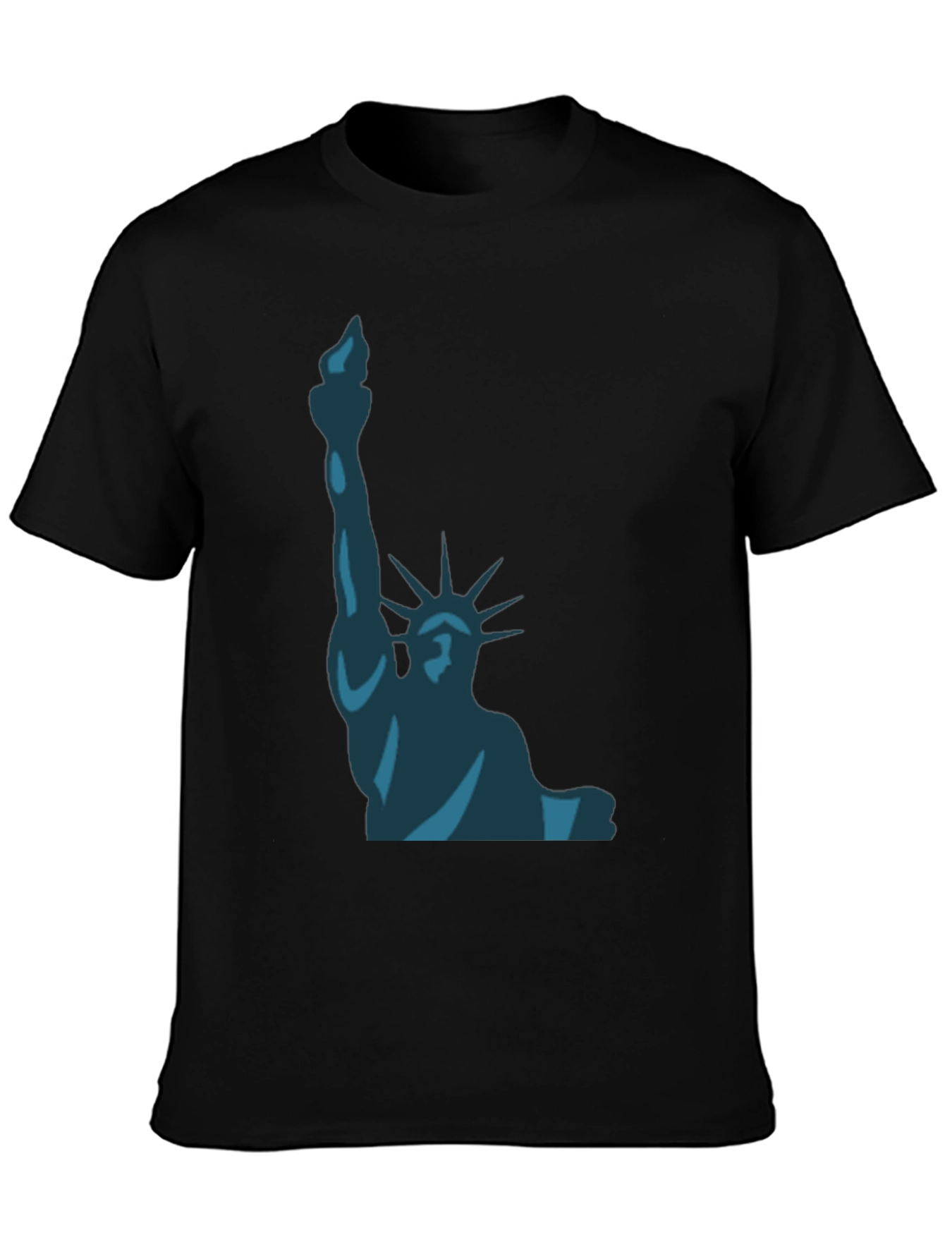 Liberty Graphic Tee - Black Cotton T-Shirt