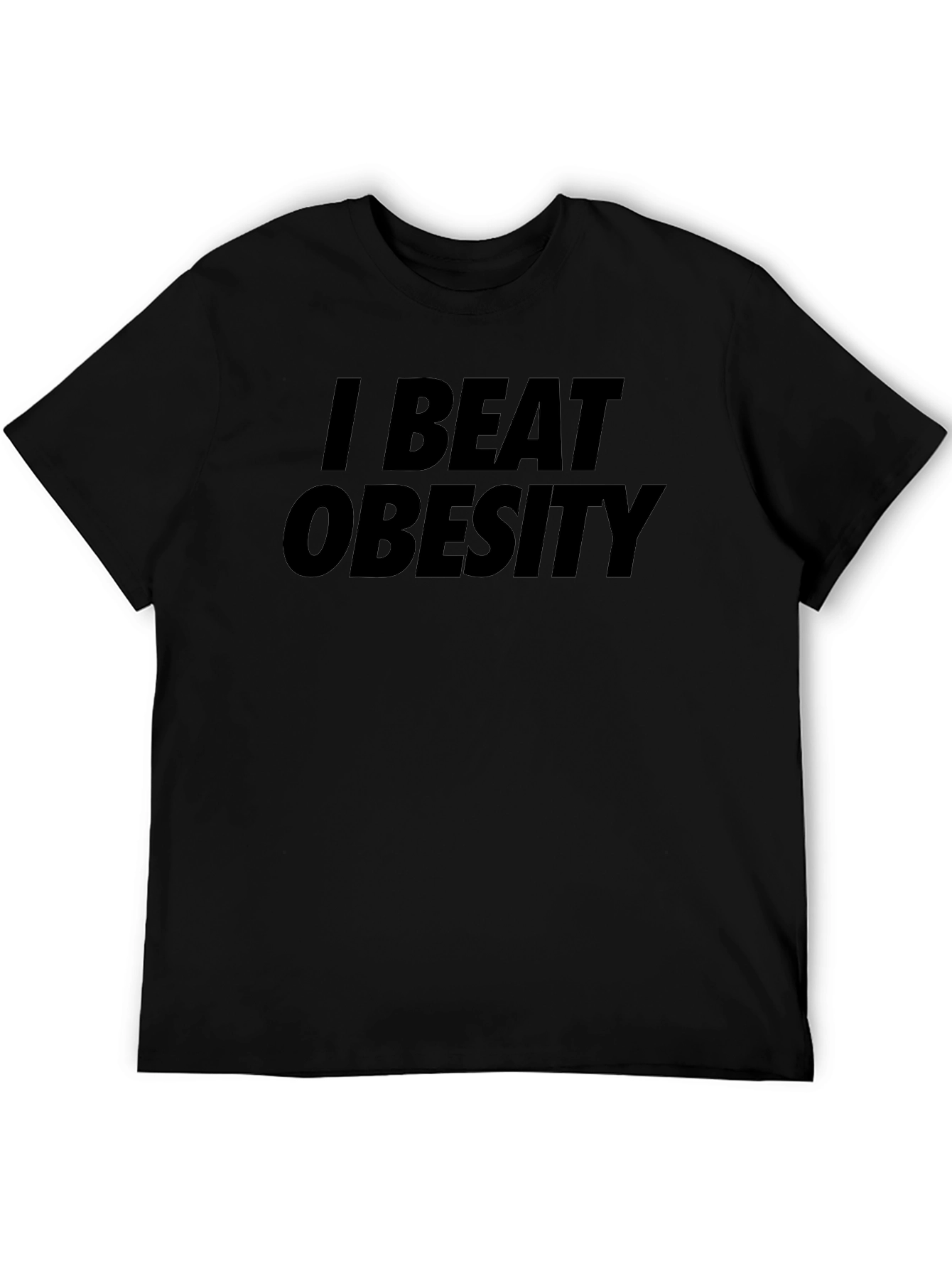 I Beat Obesity Graphic T-Shirt