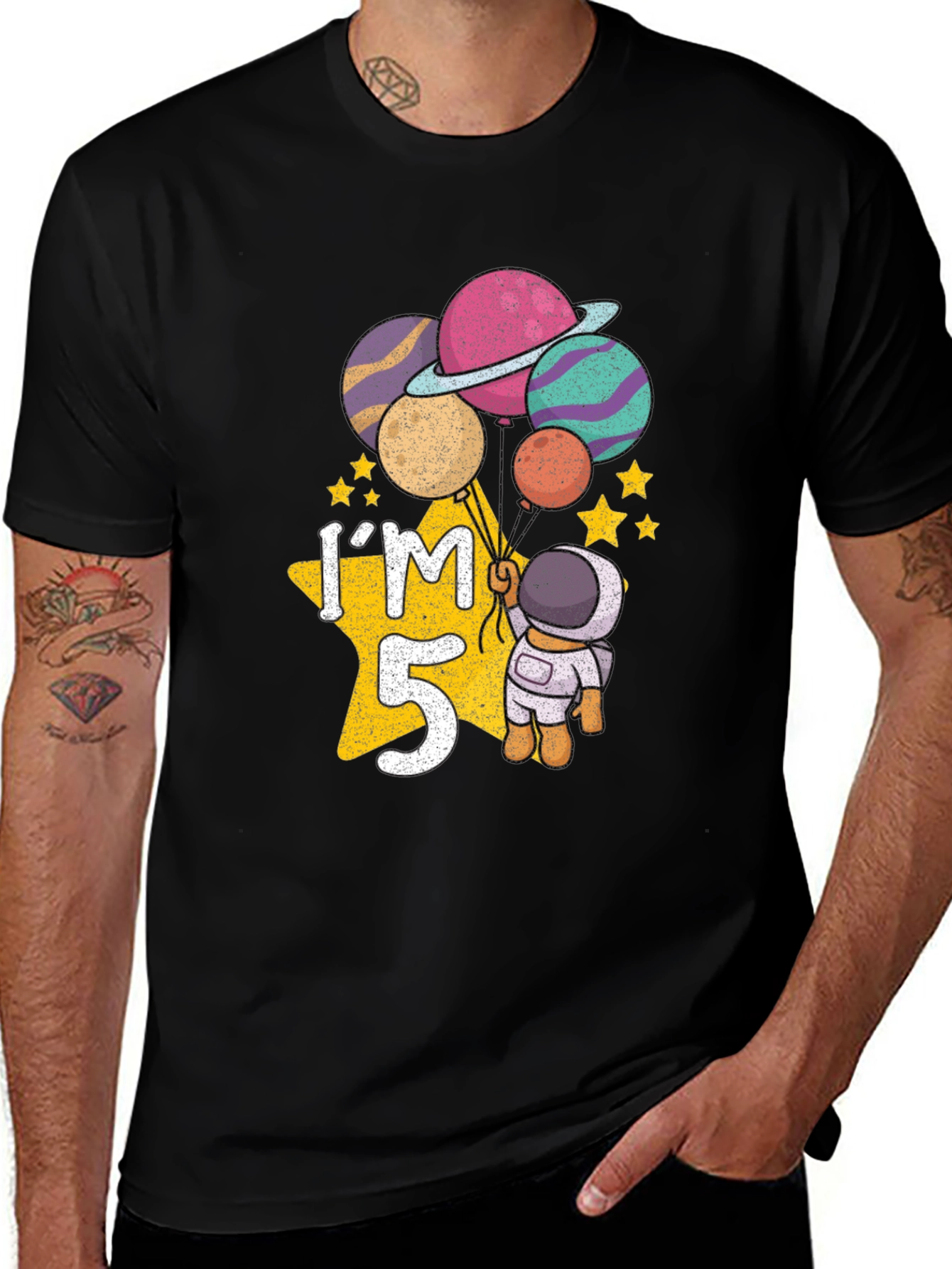 Im 5 Astronaut Birthday T-Shirt