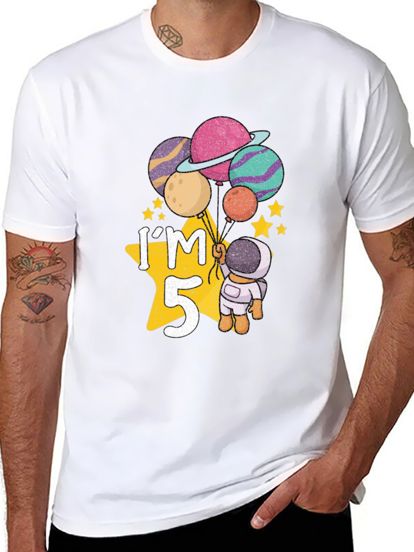 Im 5 Astronaut Birthday T-Shirt