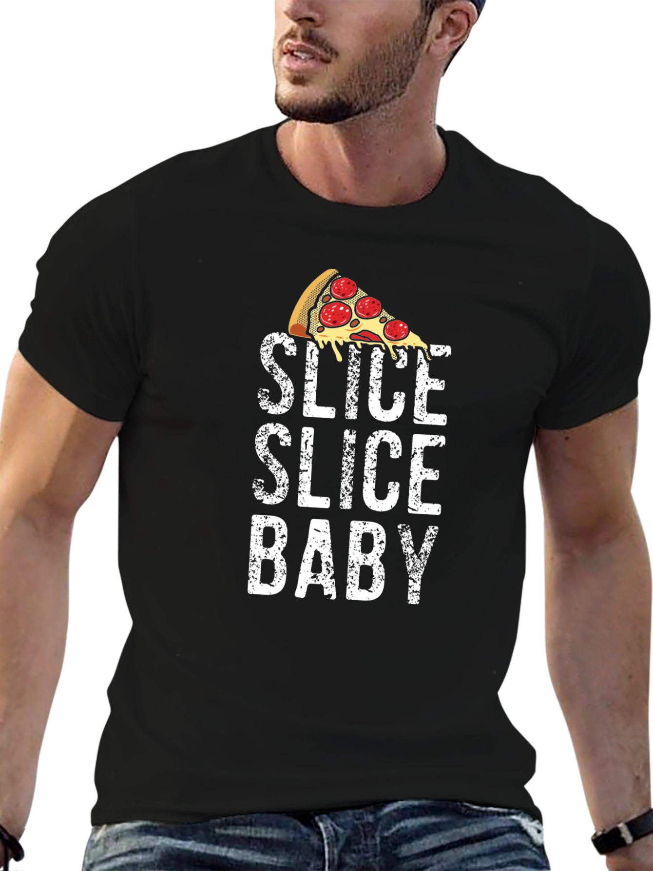 Slice Slice Baby Pizza T-Shirt - Funny Food Tee