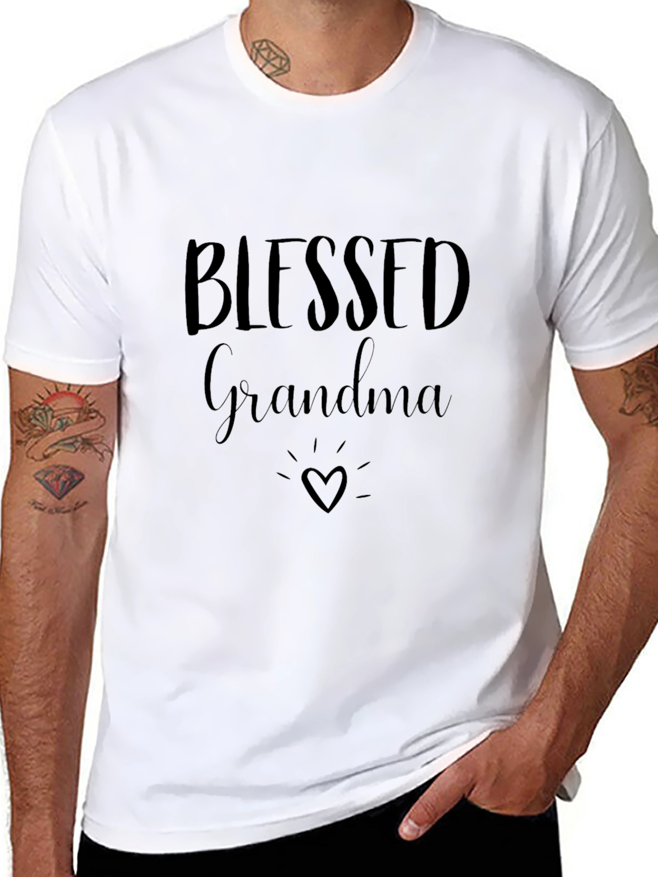 Blessed Grandma Black Graphic Tee