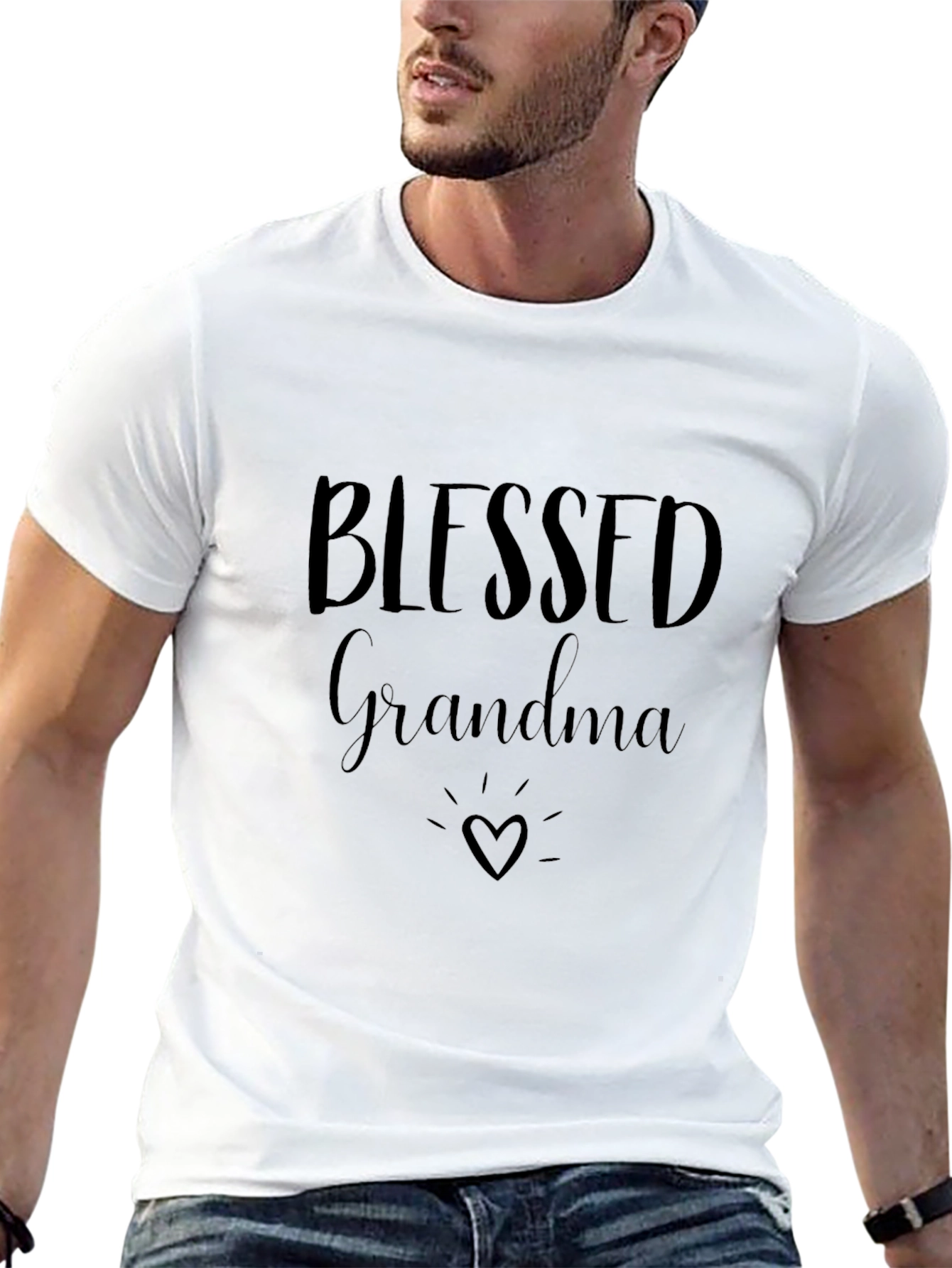 Blessed Grandma Black Graphic Tee