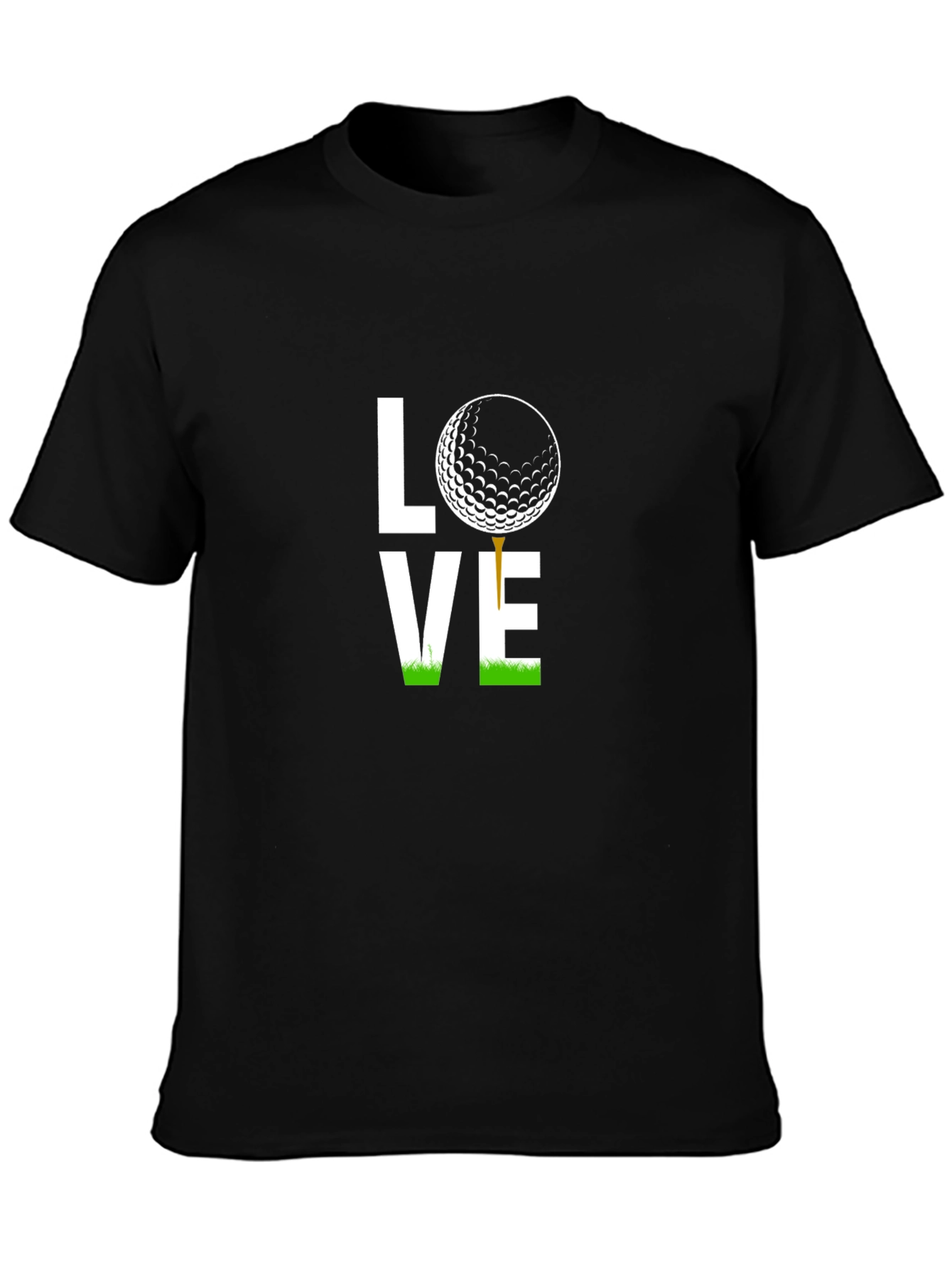 Love Golf T-Shirt - Black Golf Ball Tee