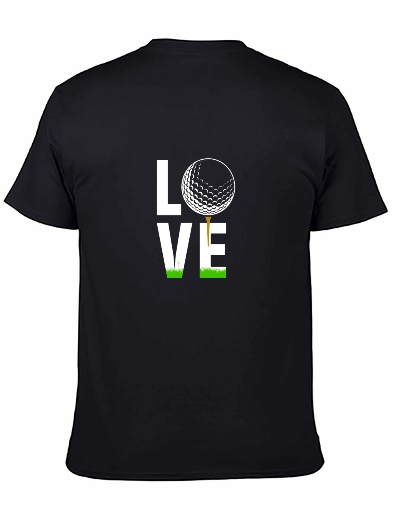 Love Golf T-Shirt - Black Golf Ball Tee