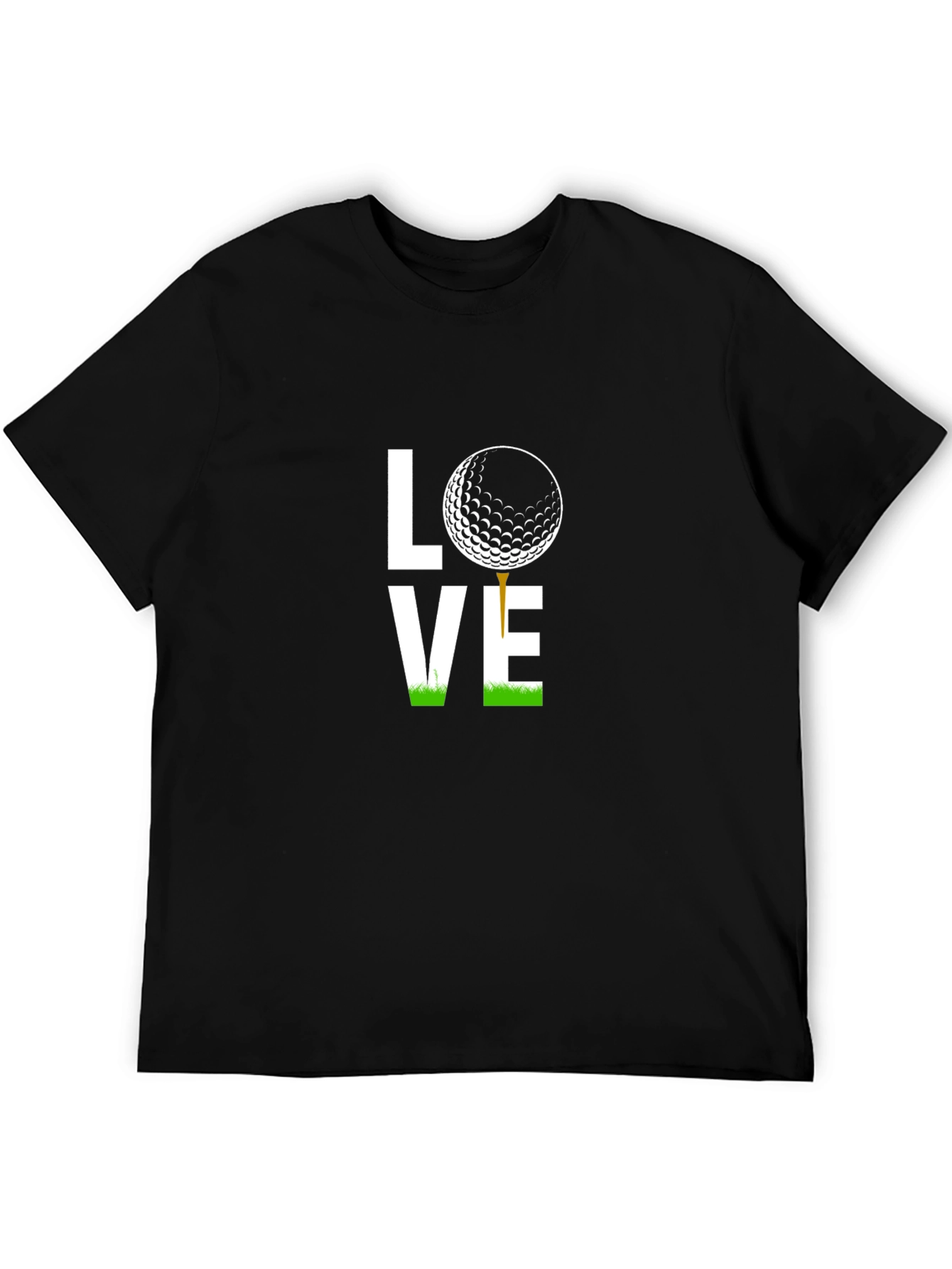 Love Golf T-Shirt - Black Golf Ball Tee