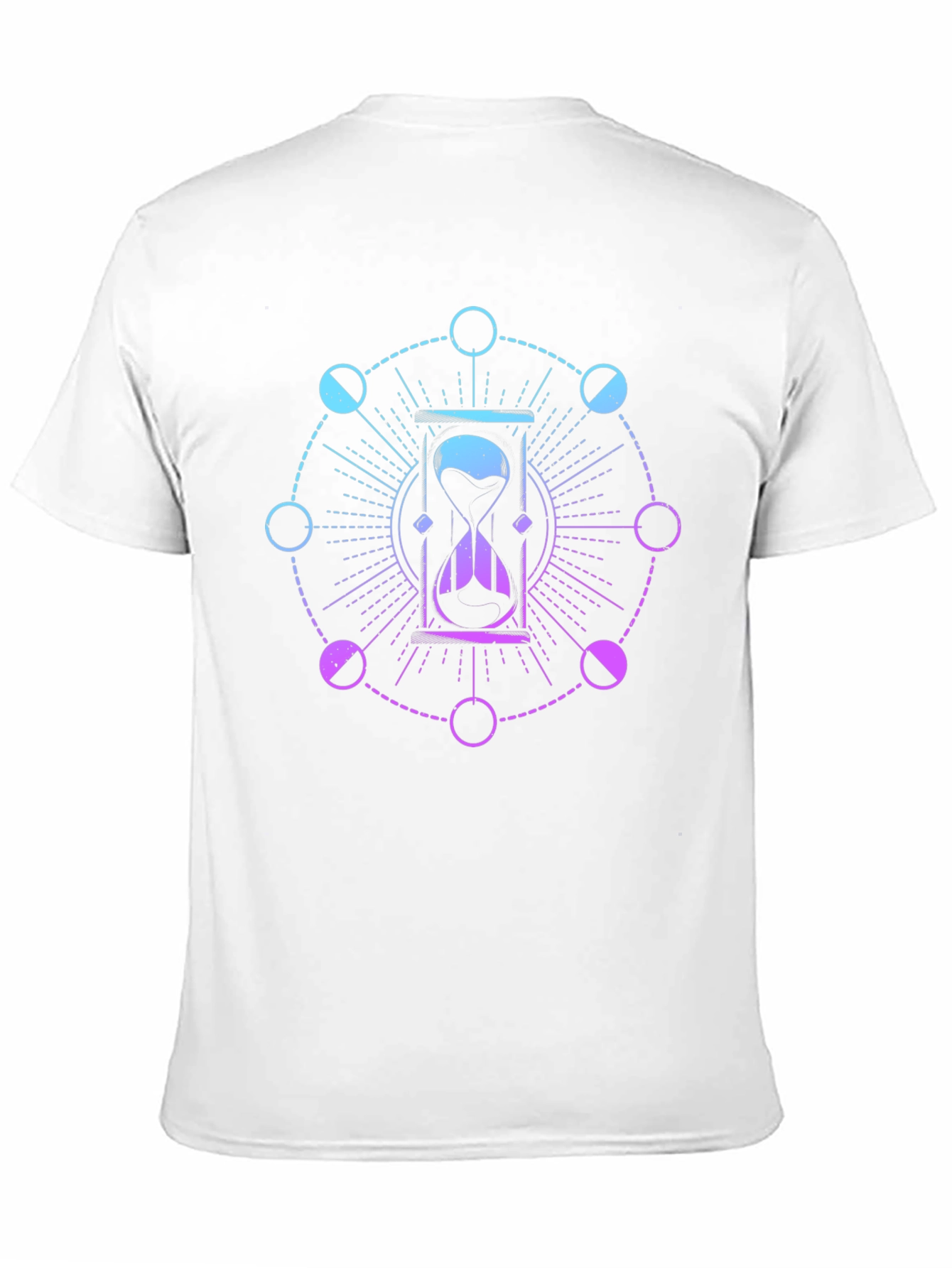 Hourglass and Moon Phases Black T-Shirt