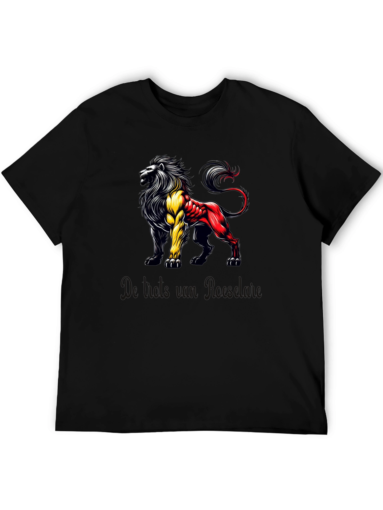 Belgian Lion T-Shirt - Black Bold Design