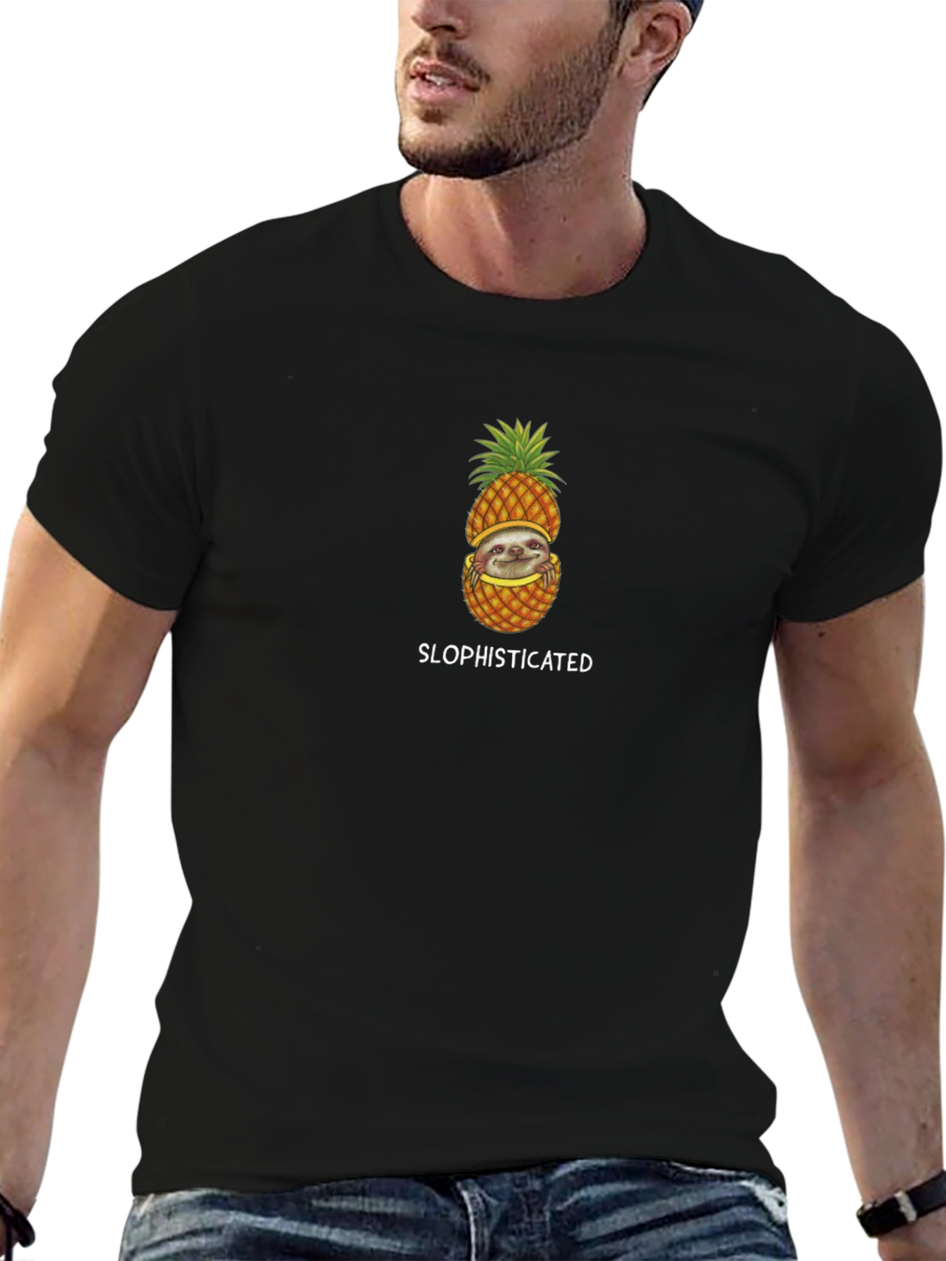 Sloth Pineapple Graphic Tee - Slophisticated Style