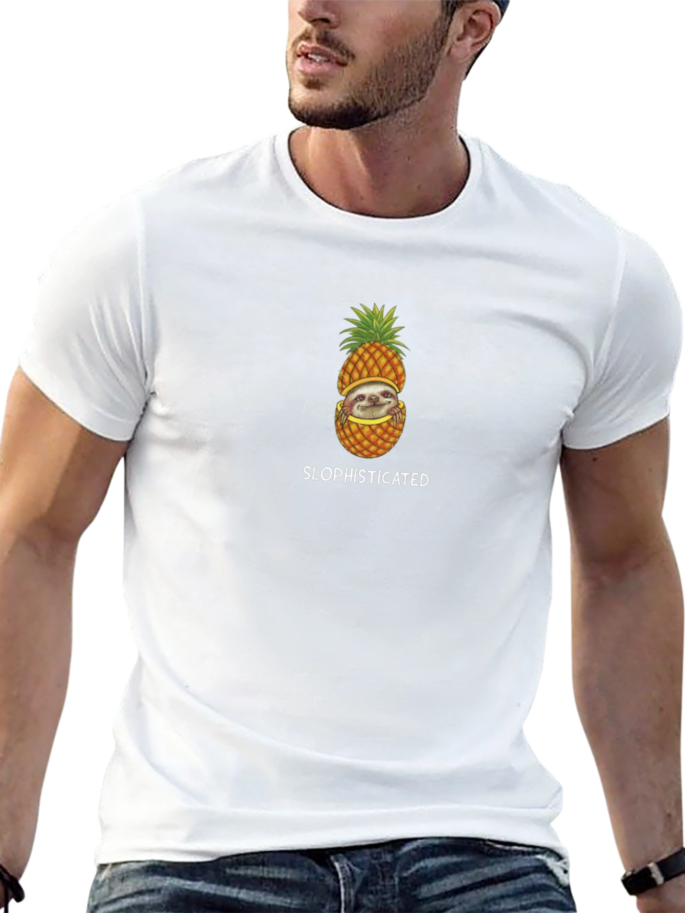 Sloth Pineapple Graphic Tee - Slophisticated Style