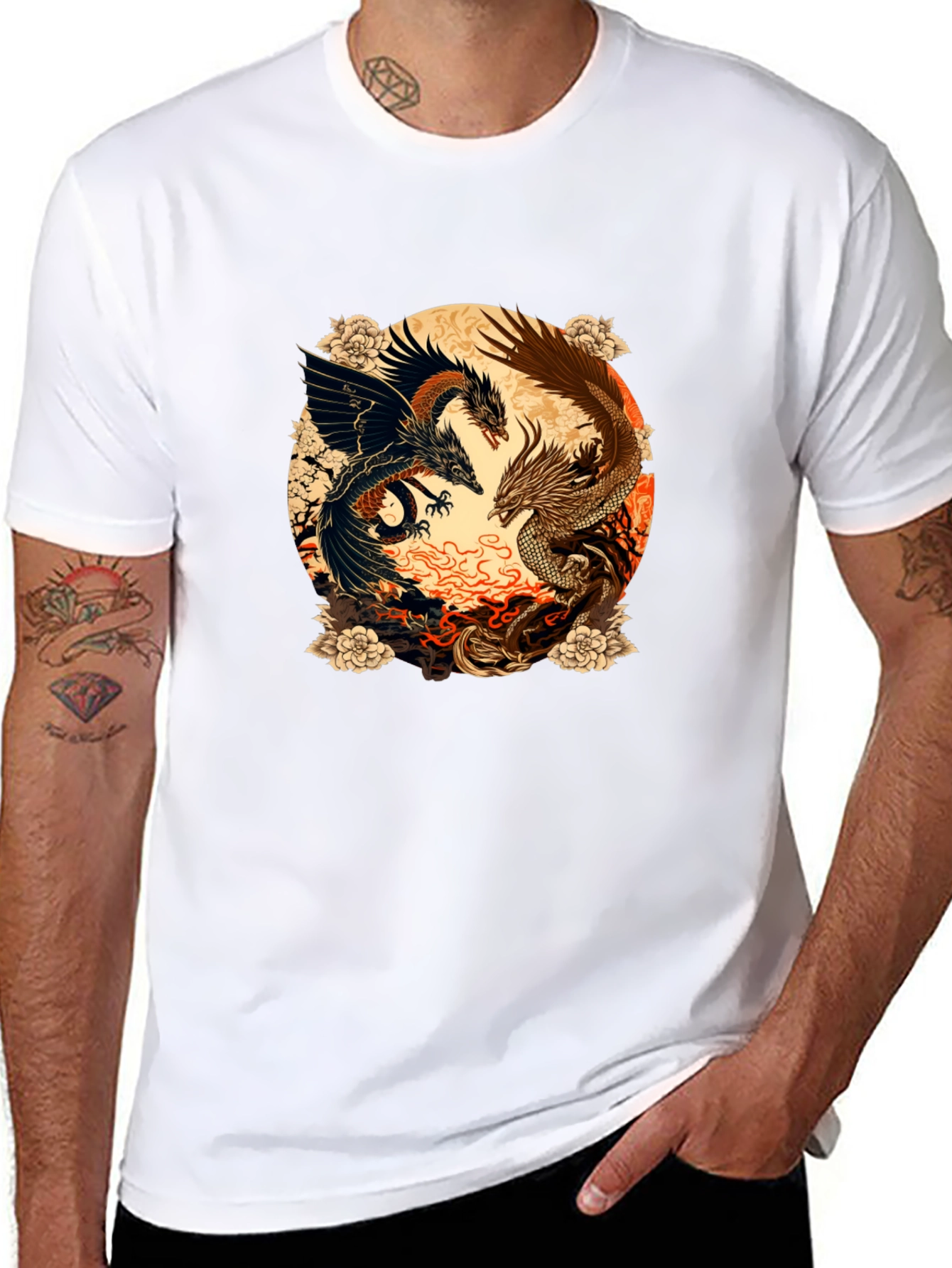 Yin Yang Dragons T-Shirt