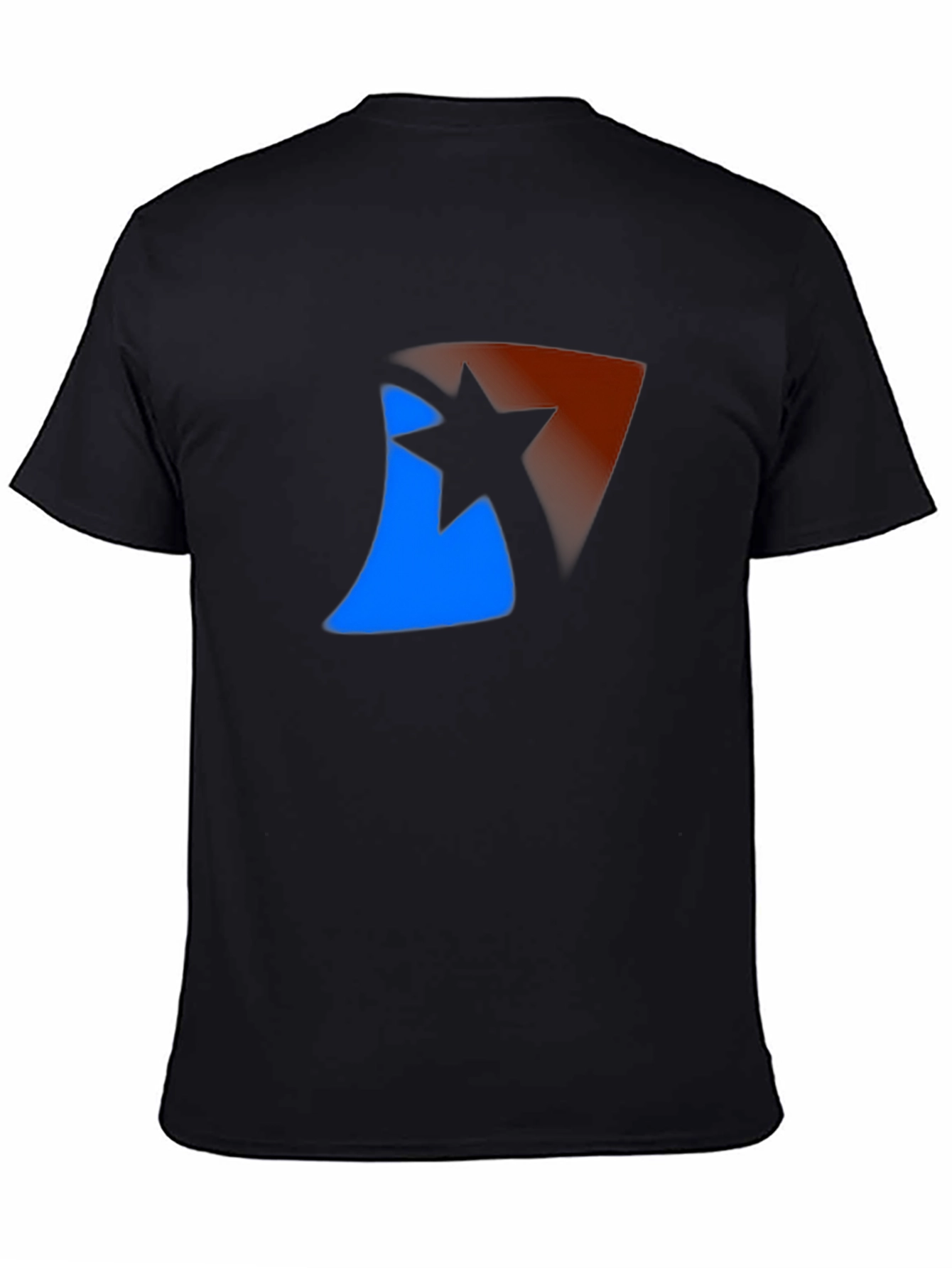 Abstract Star Graphic Black T-Shirt