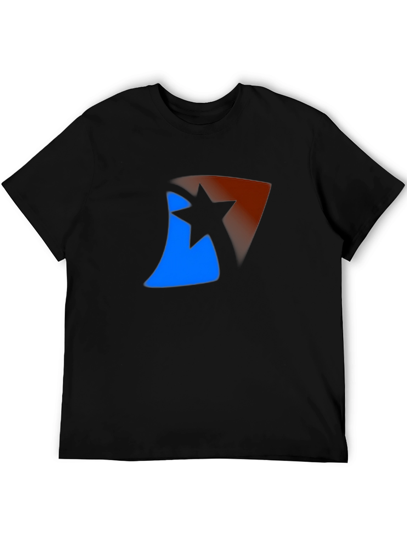 Abstract Star Graphic Black T-Shirt