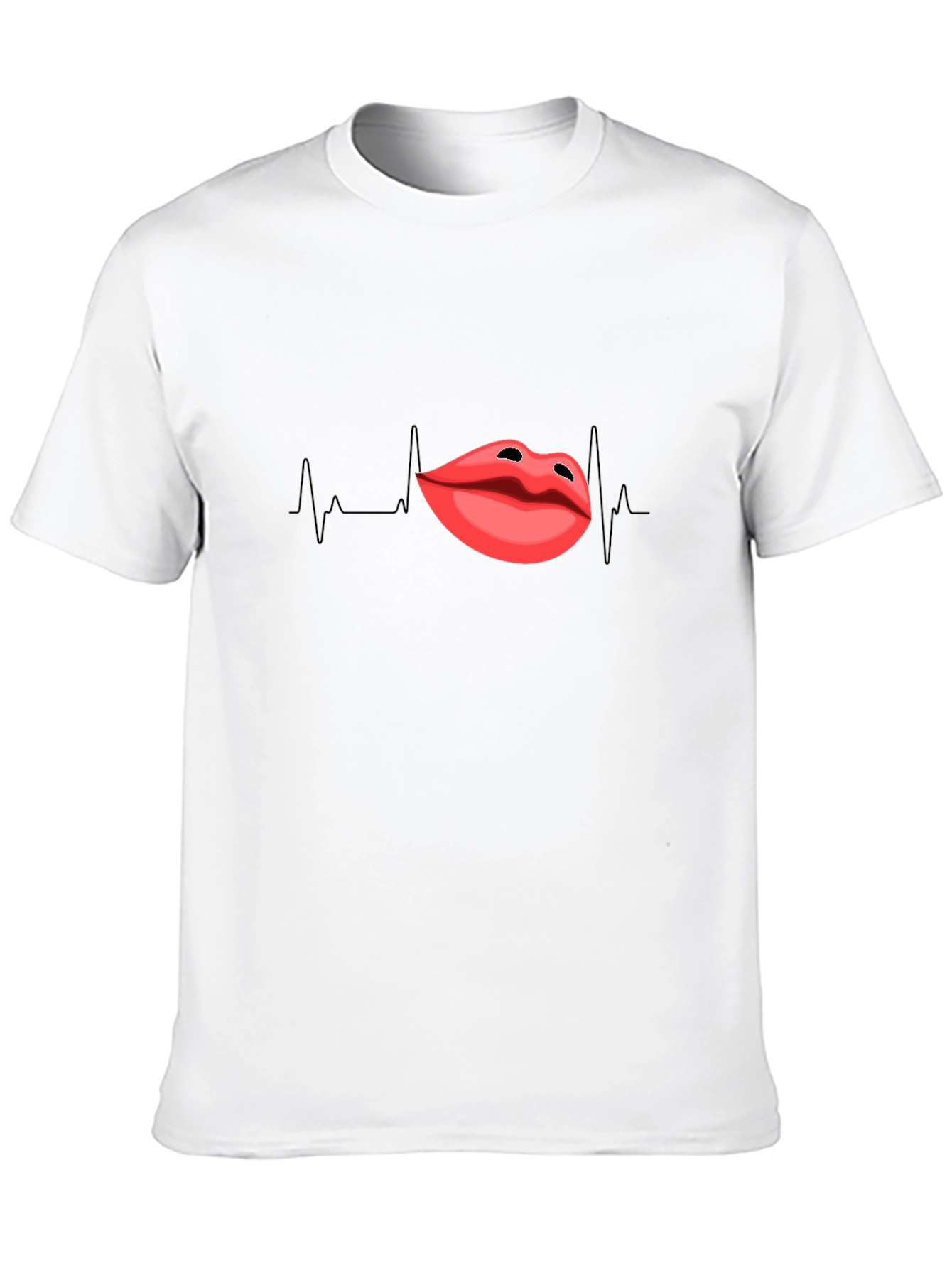 Lip Pulse Black T-Shirt - Express Your Passion!